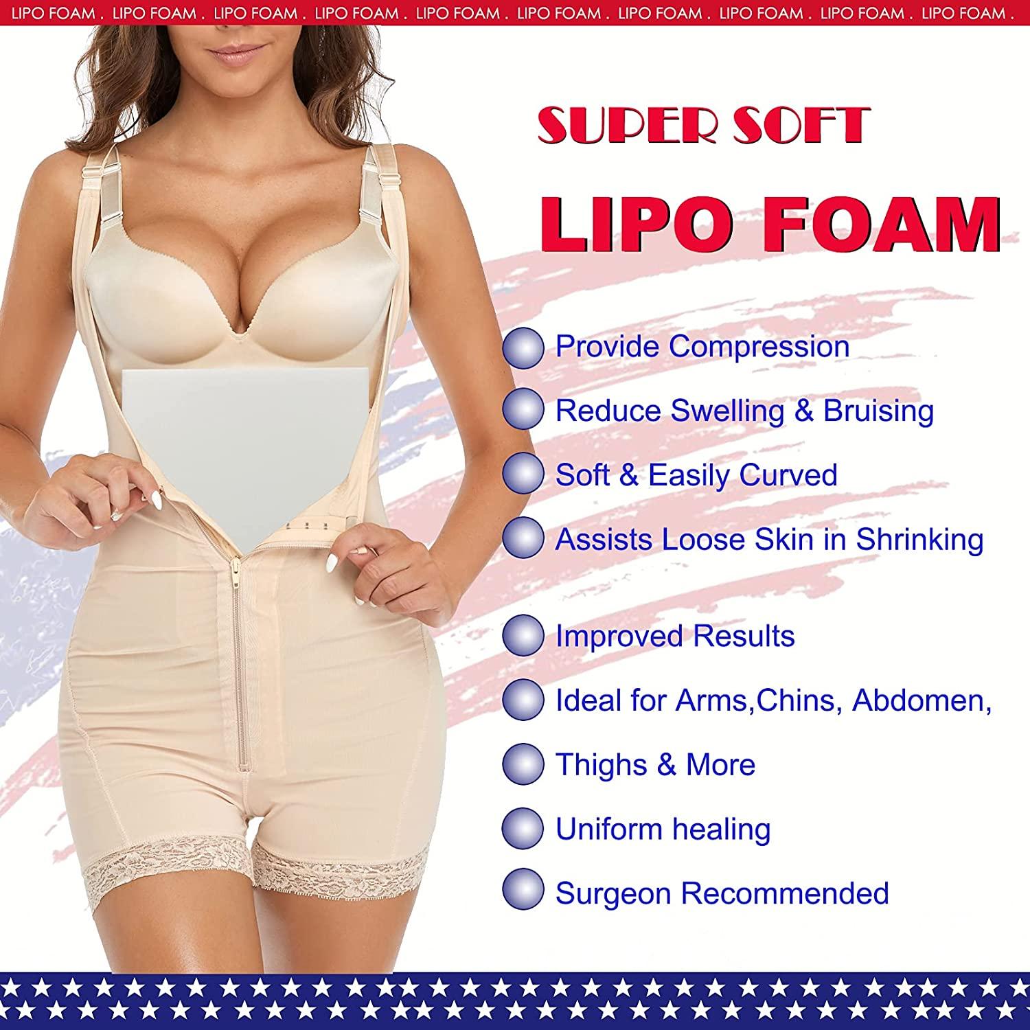 Lipo Foam Pads 3 Pack - Post Surgery Ab Board for Liposuction - Flattening Abdominal Compression