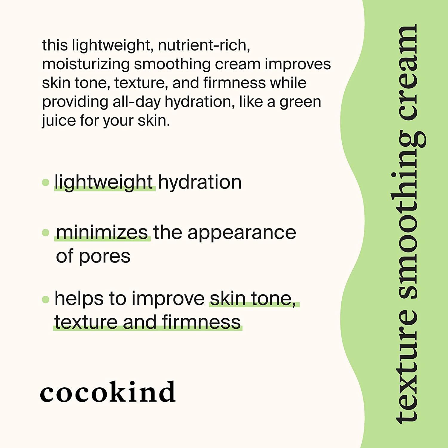 Cocokind Texture Smoothing Cream, Lightweight, Hydrating Face Cream