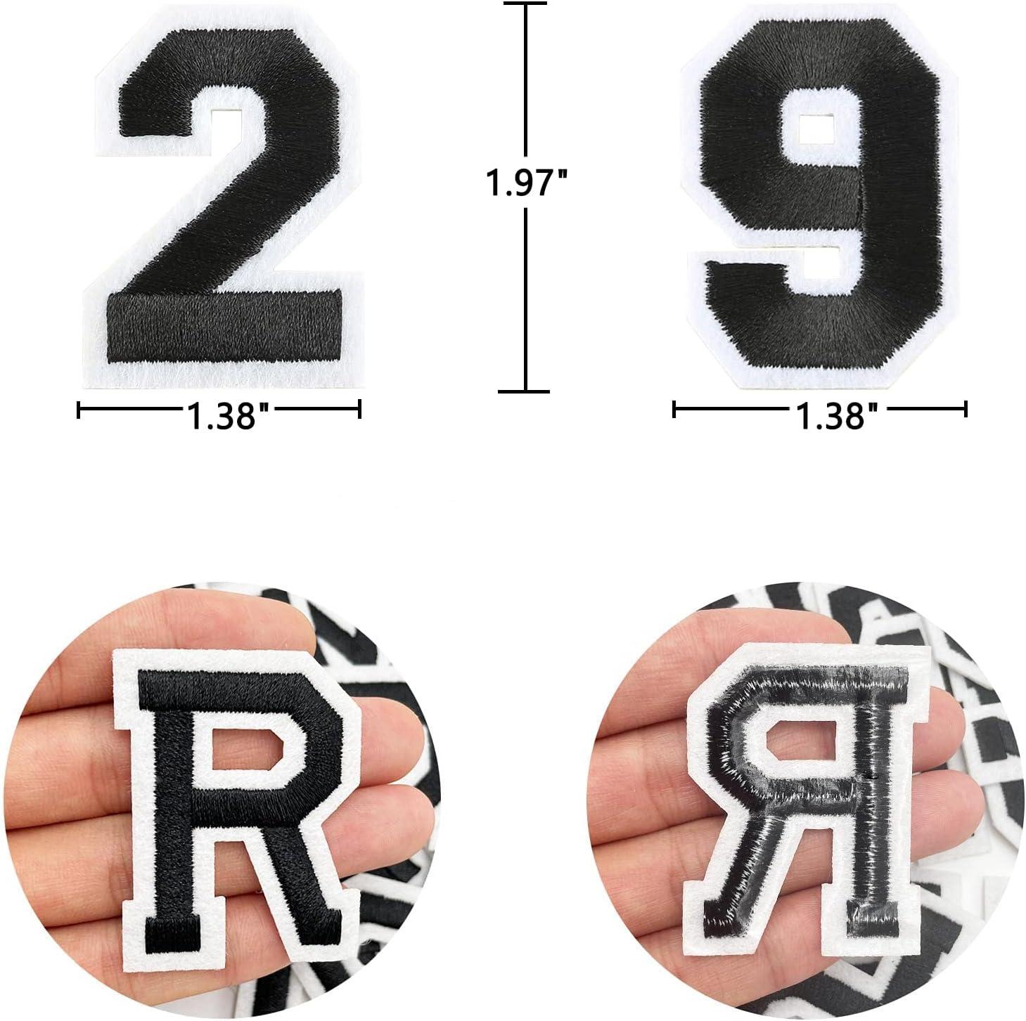 10 PCS Number Chenille Patches Iron On Sewing Applique Patches for Clothes  Decorate Embroidered Chenille Number Patches 1.97'' Varsity Fuzzy Repair  Patch for Jeans Jackets Shirts Hats Bags Black Black Number