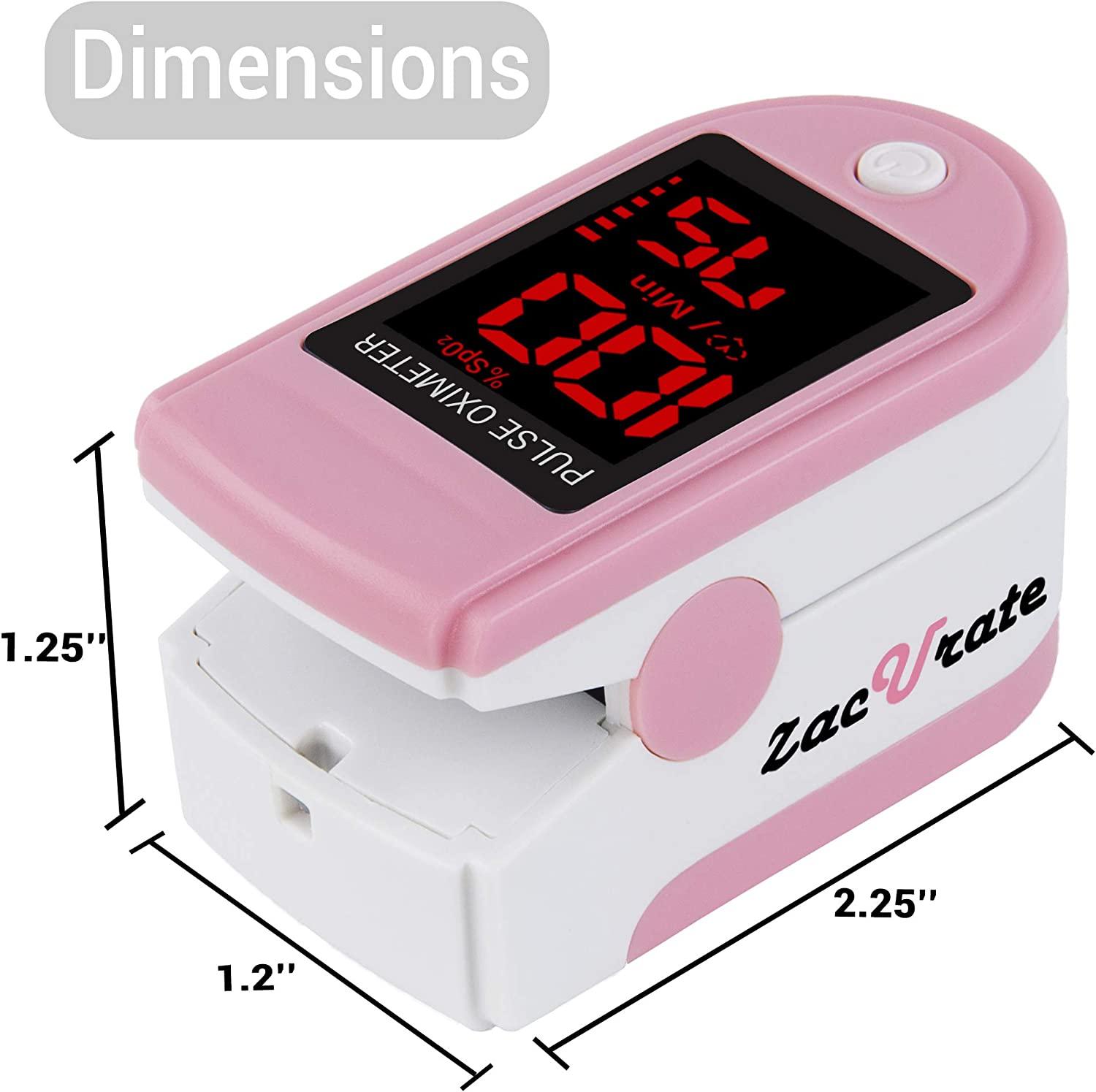 Zacurate Pro Series 500DL Fingertip Pulse Oximeter and Blood Oxygen Saturation Monitor (Blushing
