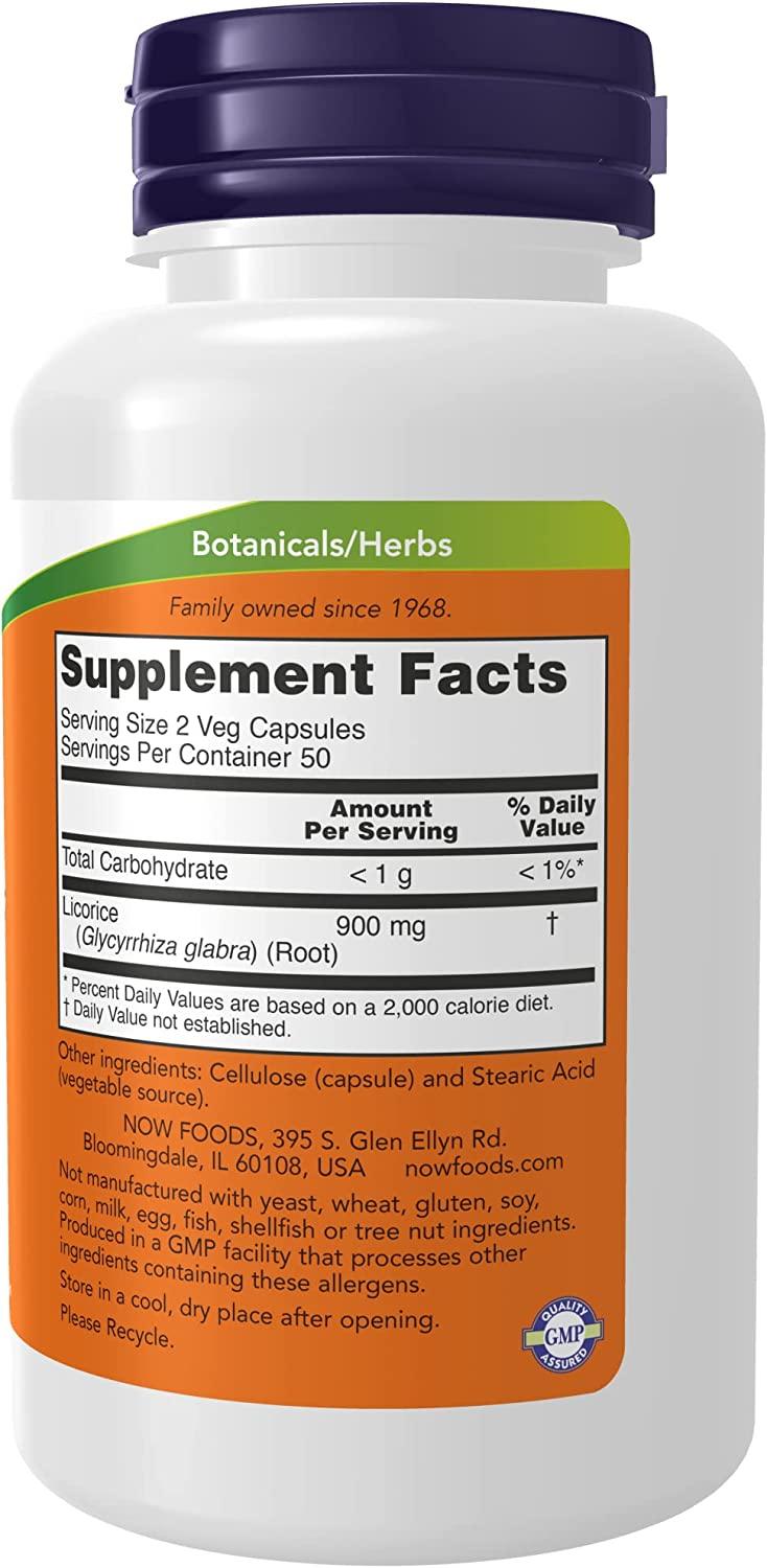NOW Supplements, Licorice Root (Glycyrrhiza glabra) 450 mg, Herbal