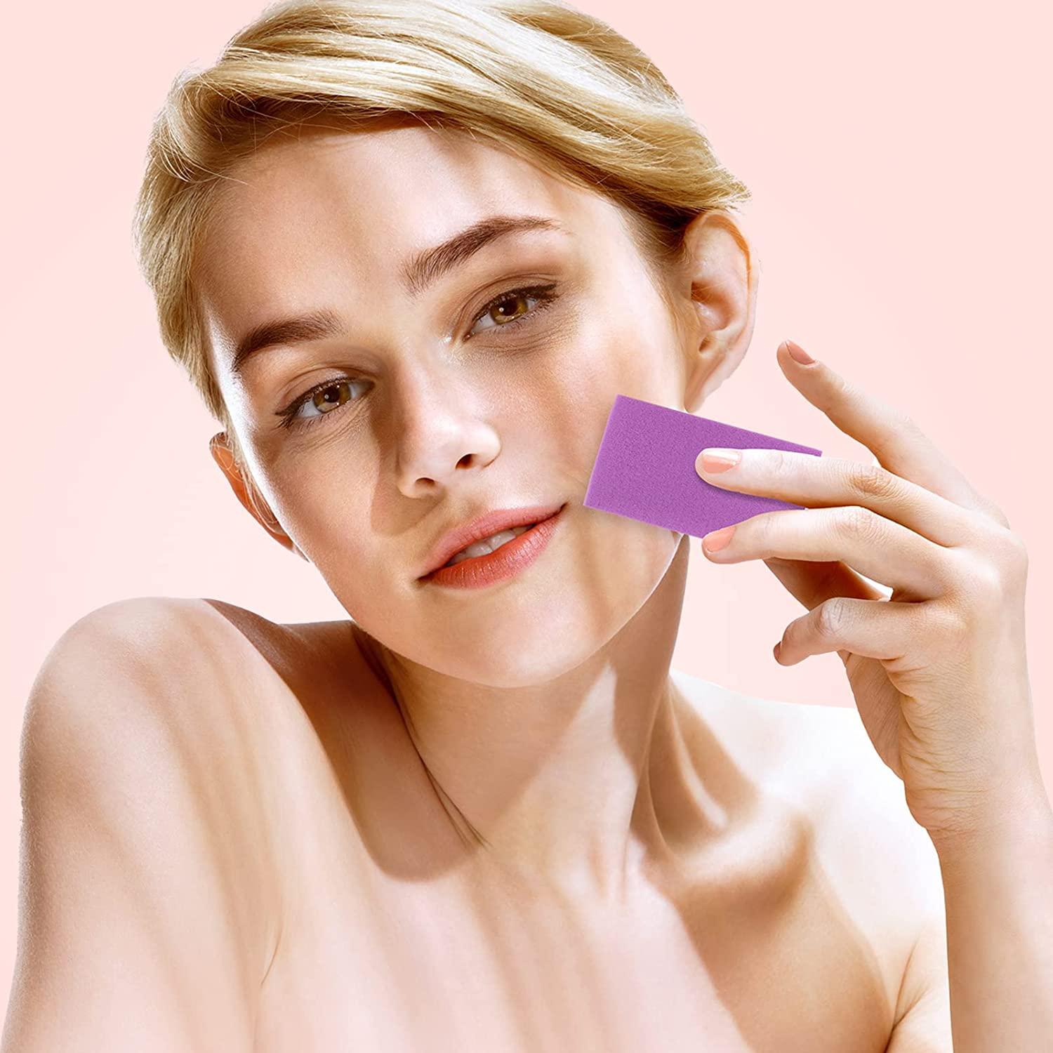 100 Pieces Cosmetic Sponges Latex Makeup Foam Wedges Foundation Beauty  Tools (Purple, Black)