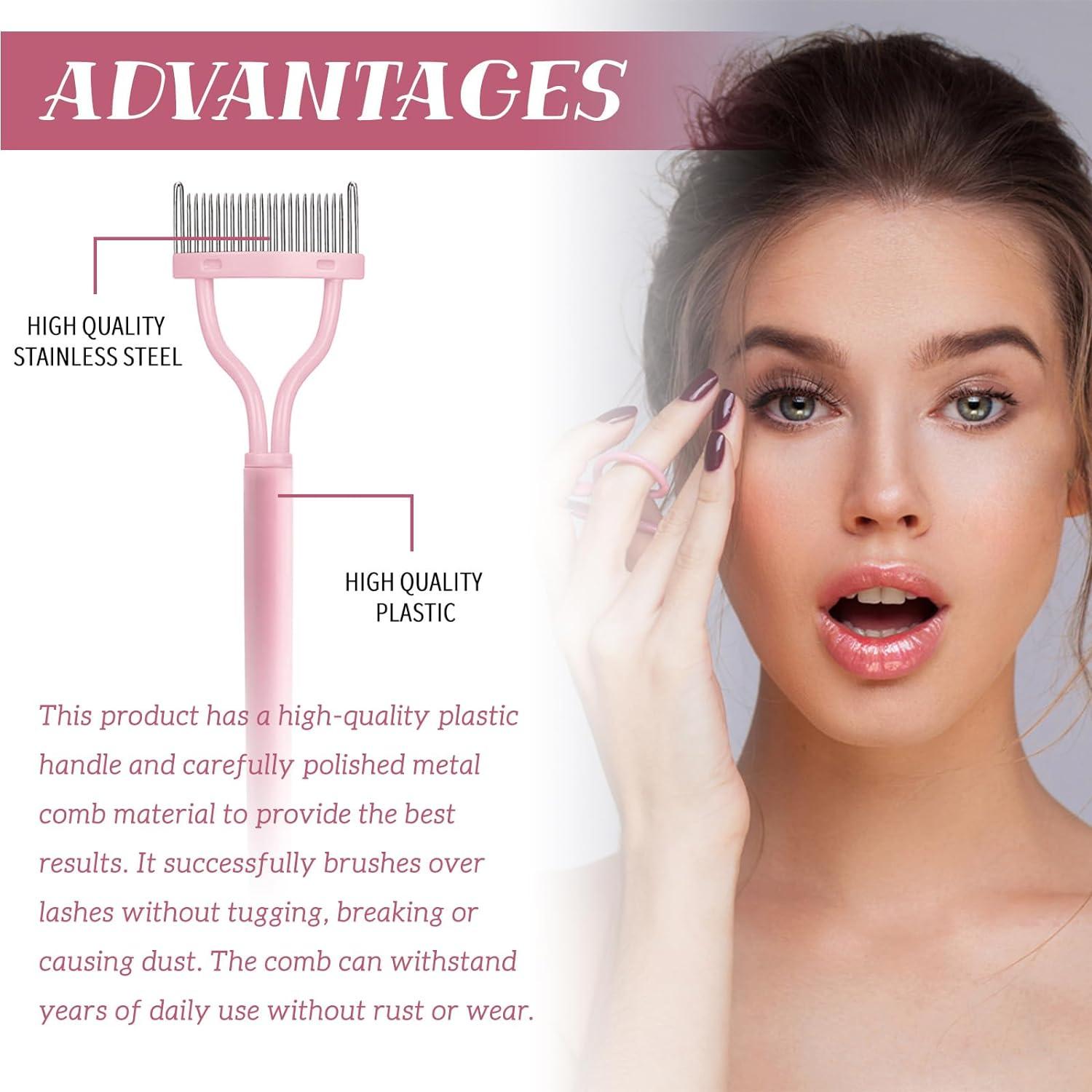 Eyelash Filter Separator Comb Metal Lash Comb Make Up Lash Separator