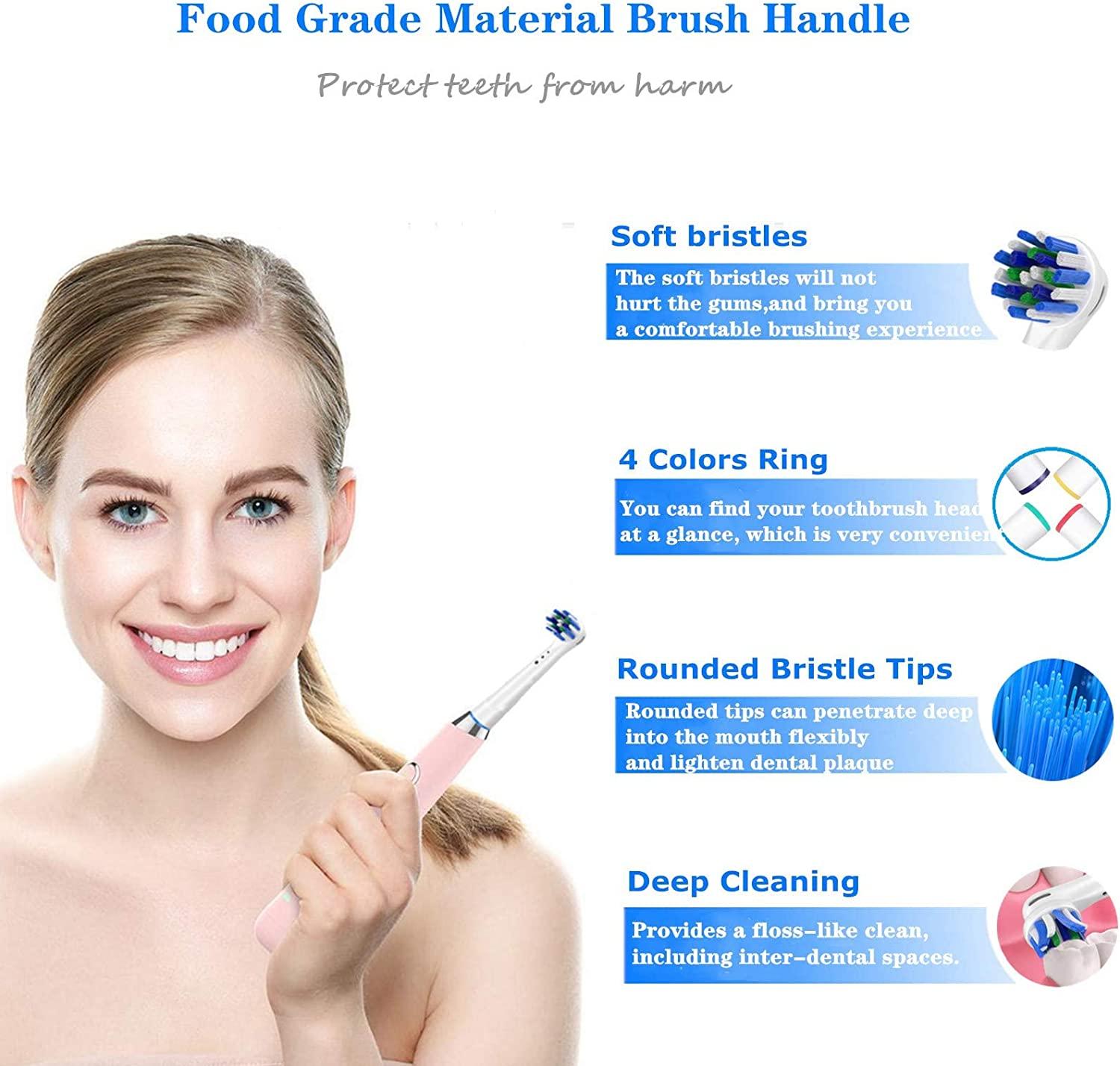 Replacement Brush Heads Compatible with Oral B Electric Toothbrush,4