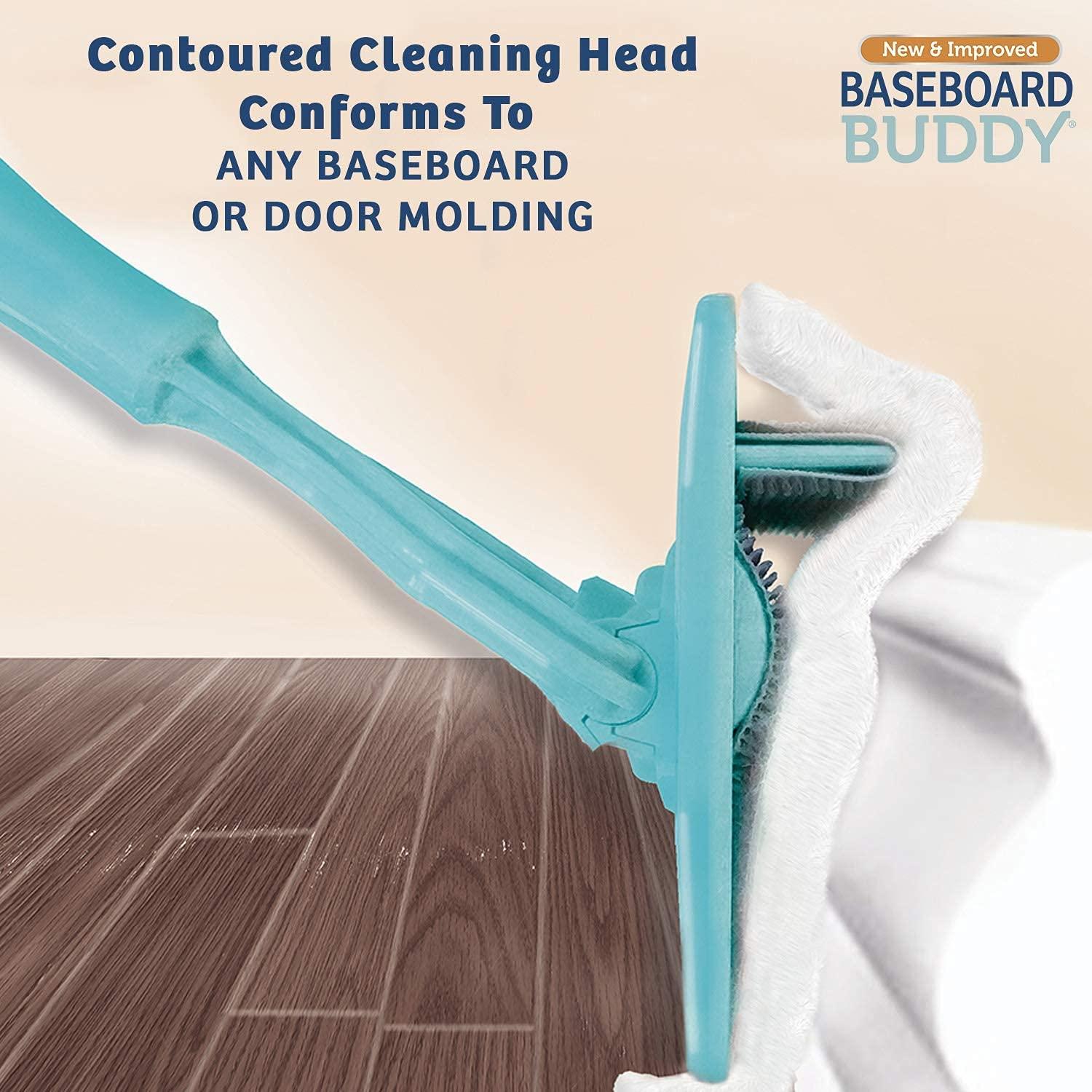 Baseboard Buddy – Baseboard & Molding Cleaning Tool! Includes 1 Baseboard  Buddy and 3 Reusable Cleaning Pads, As Seen on TV