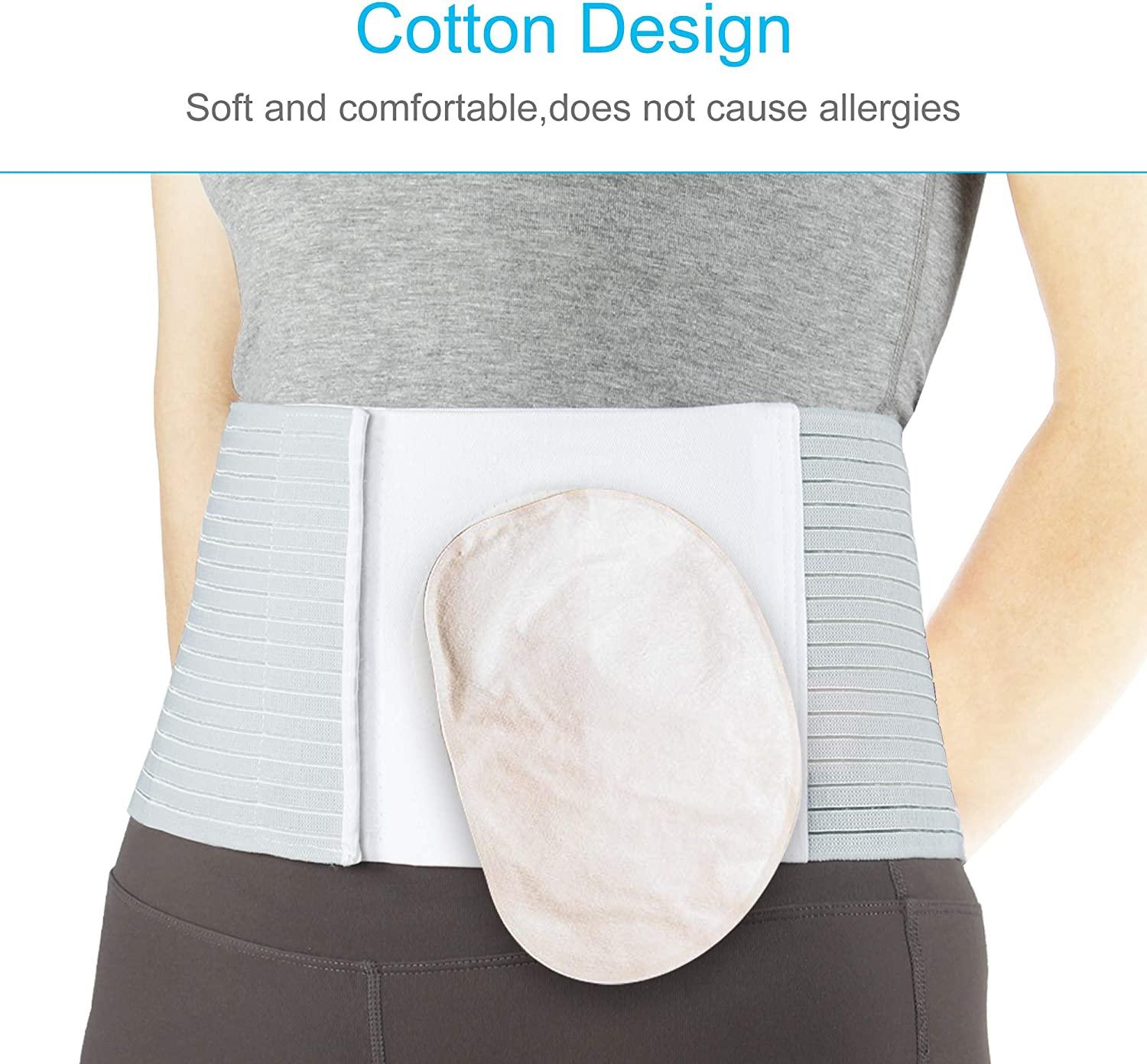 REAQER Adjustable Ostomy Hernia Belt (Hole 3.14") Unisex Stoma Support