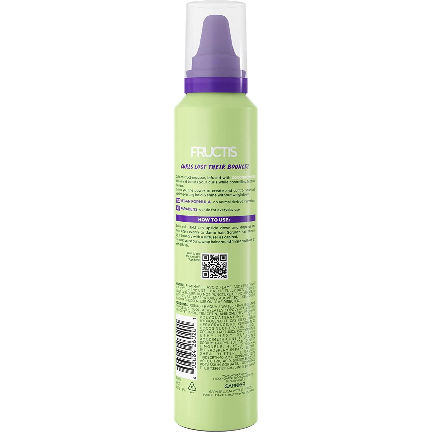 Garnier Fructis Style Curl Construct Creation Mousse, Curly Hair,  oz.