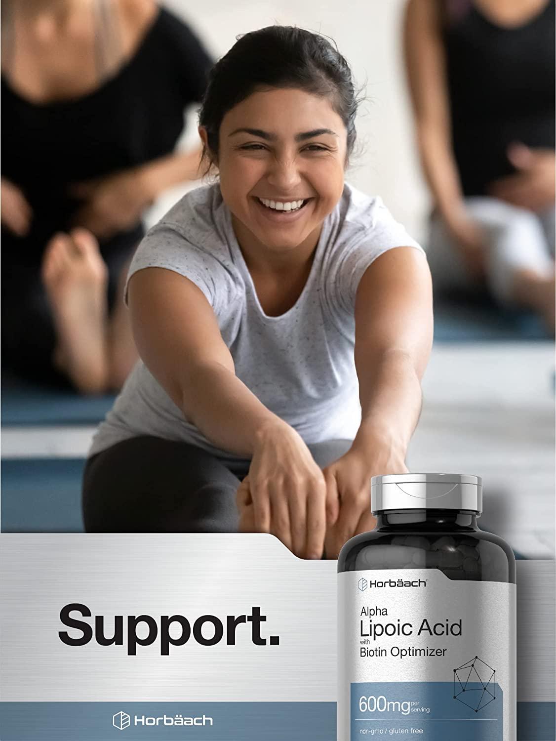 Alpha Lipoic Acid 600mg 240 Capsules with Biotin Optimizer Non