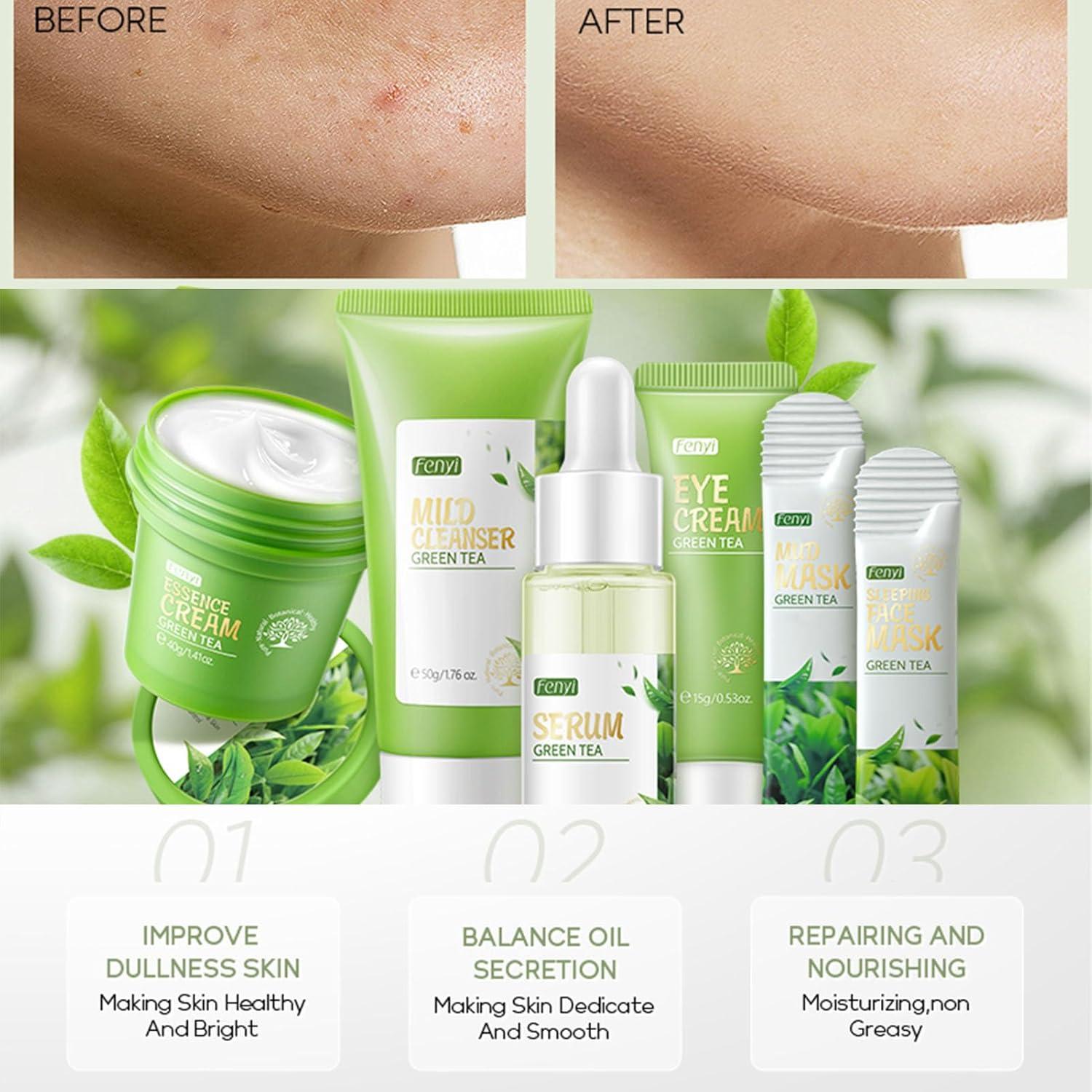 Green Tea Skincare Set - 19-in-1 Hydrating Gift Kit for Teen Girls