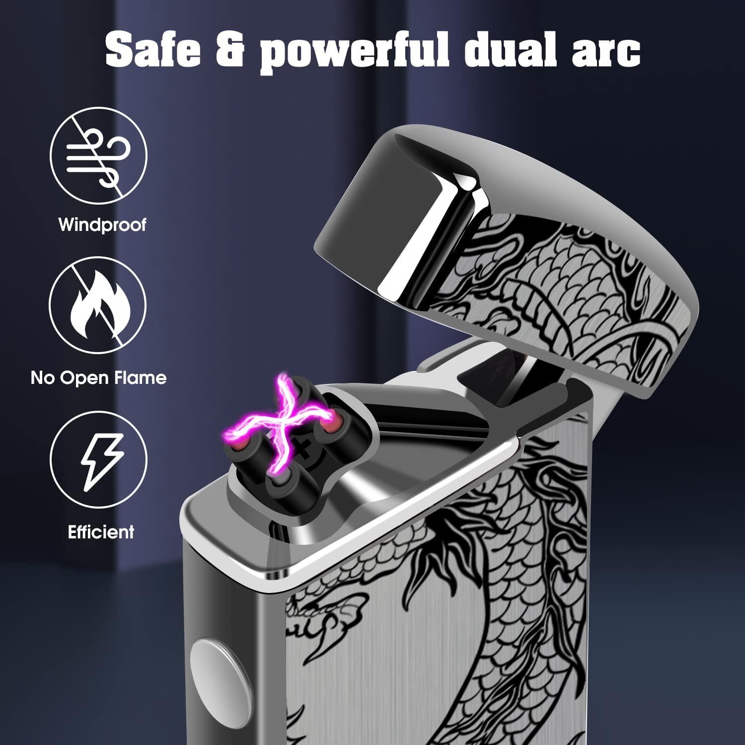 Display Power Windproof Arc Lighter X Plasma Lighters Rechargeable