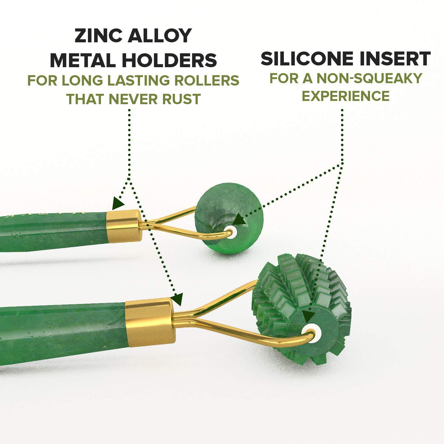 Matykos Complete Skincare Routine 3 in 1 Jade Roller for Face and Gua