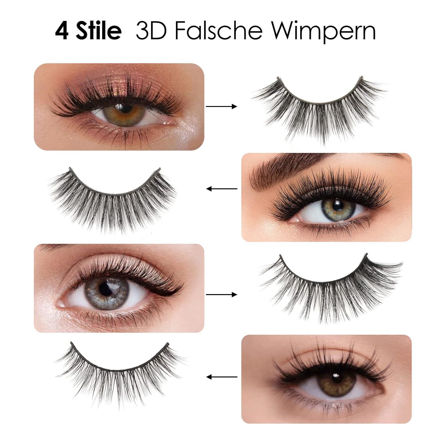 Shop Faux Mink Cat Eye 3D Reusable Wispy Eyelashes 20 Pairs of Handmade  Fake Lashes by Glowing Win | Buy Now with Express International Delivery |  GoSupps.com