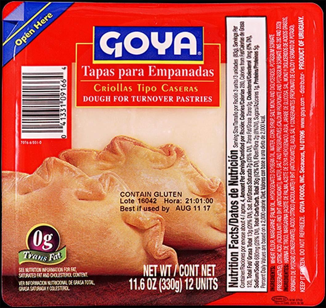 Goya Tapa Empanada Dough Shell 11.6 oz 16Pack Case