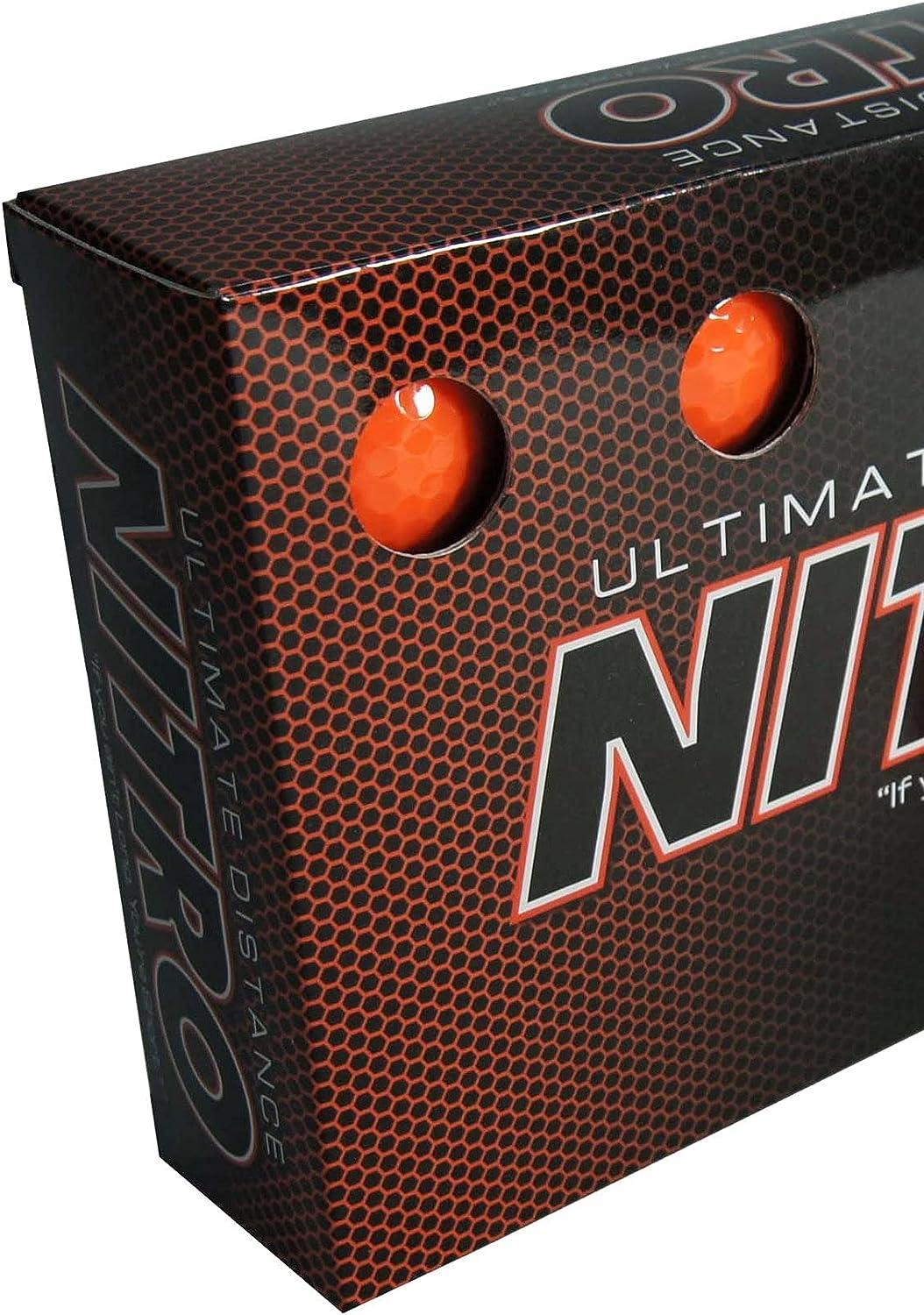 Nitro Ultimate Distance Golf Ball (15Pack) 15 pack Orange