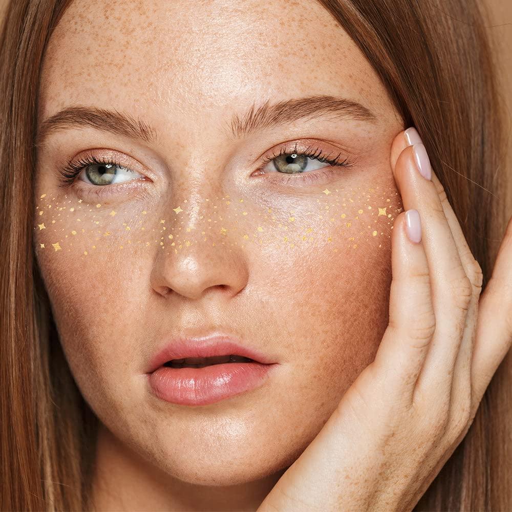 Galactic Gold Face Freckles Set 10 Premium Waterproof Metallic Gold
