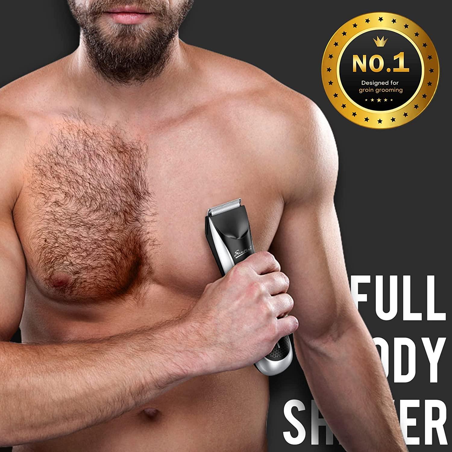 Body Hair Trimmer for Men, Electric Ball Shaver Groomer with LED Light,  SkinSafe Guard, Waterproof, Rechargeable - Wet/Dry Privates Groomer - Male  Groin Hair Trimming Hygiene Razor
