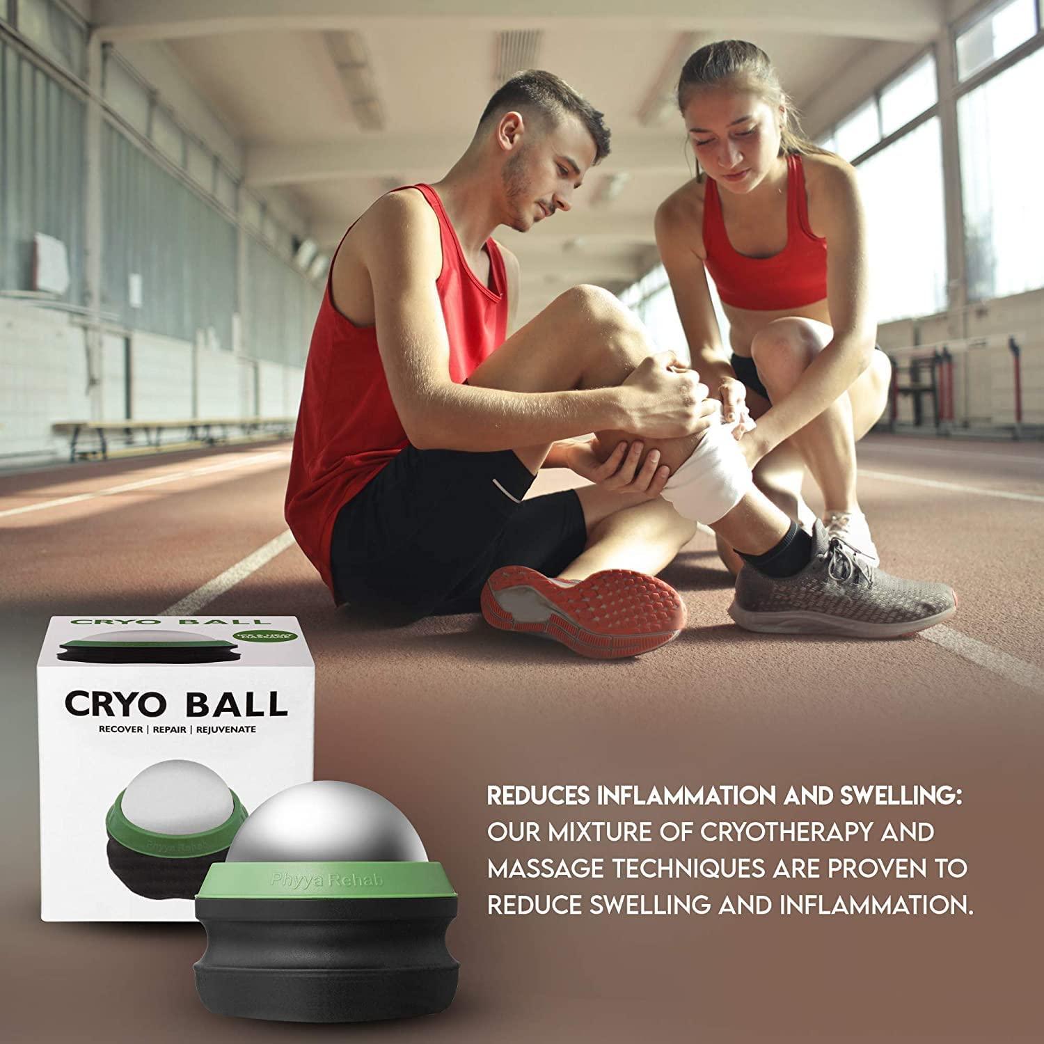 Phyya Rehab Cold Massage Roller Ball for Deep Tissue Relief & Plantar Fasciitis Ice Roller for