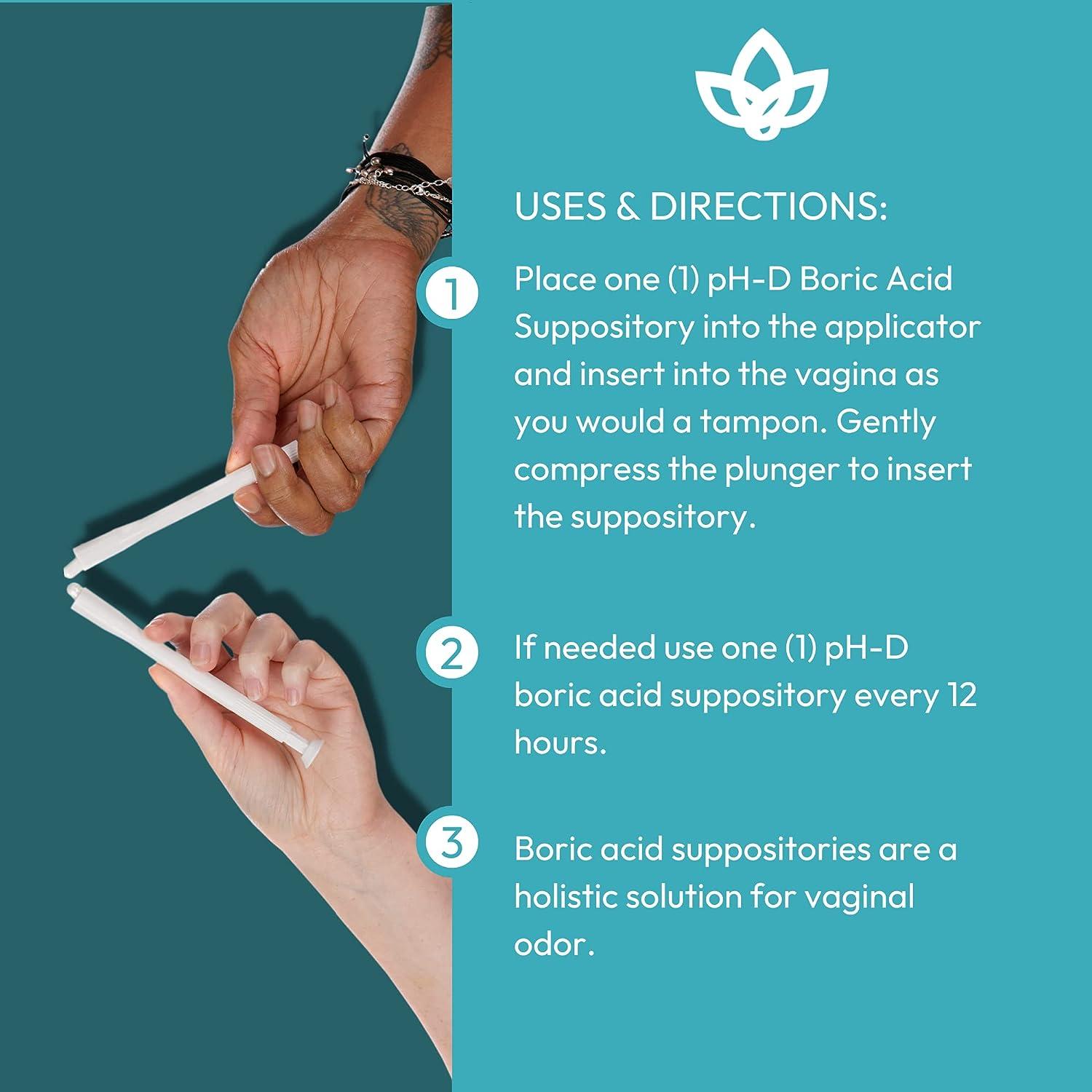 Pain Relief & Vaginal Health Bundle pHD Boric Acid Suppositories