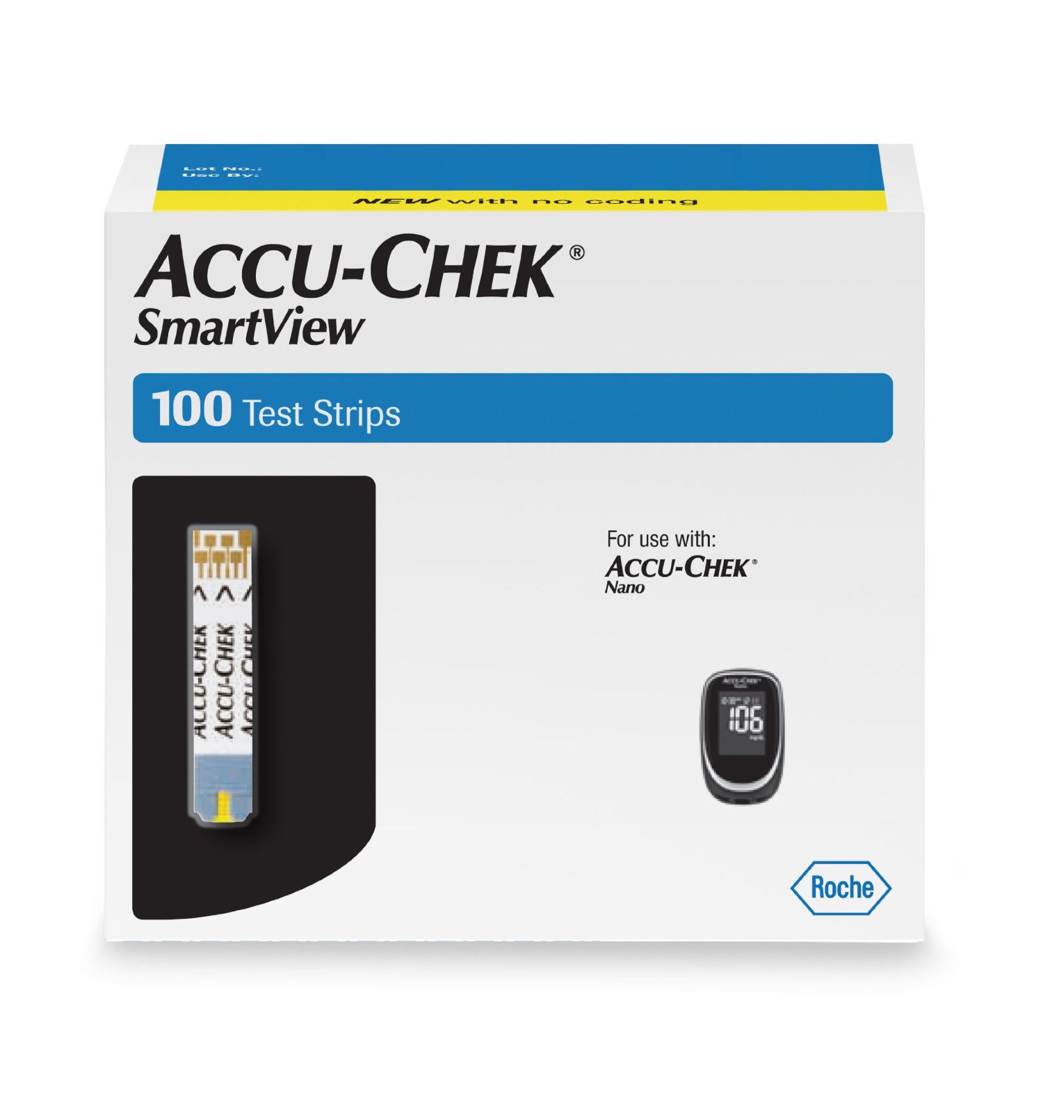 AccuChek Smart View Test Strips 100 Count Reliable Diabetes Testing