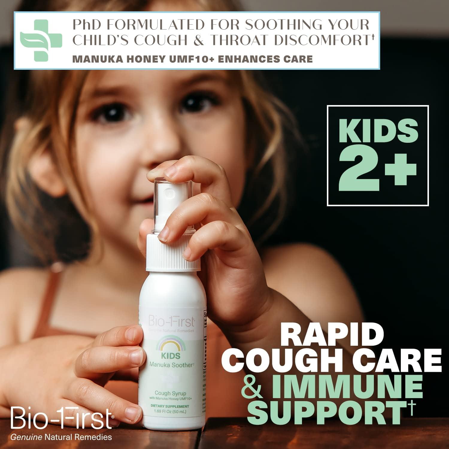 BioFirst Kids Manuka Soother Cough Syrup for Cough & Sore Throat