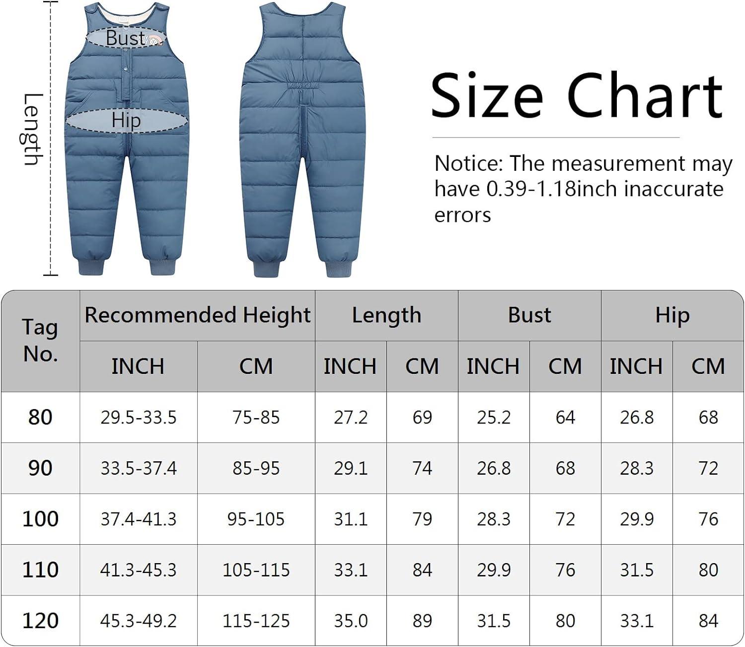 Happy Cherry Kids Down Pants Baby Boys Girls Windproof Warm Snow Pants  Winter Thicker Elastic Waist Trousers : : Clothing, Shoes 