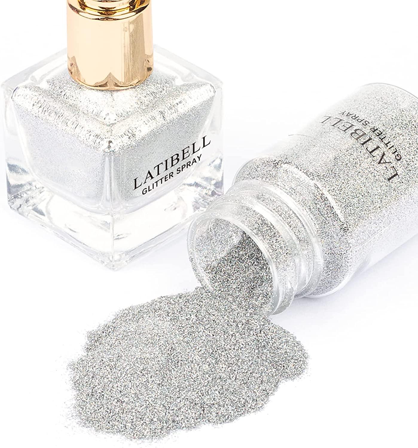 LATIBELL Body Glitter Spray, Silver Glitter Spray for Hair and Body, Glitter  Body Spray Cosmetic Shimmer Makeup Glitter for Rave Hair Body Face Clothes  Nail Art Craft Design - with 1 Jar