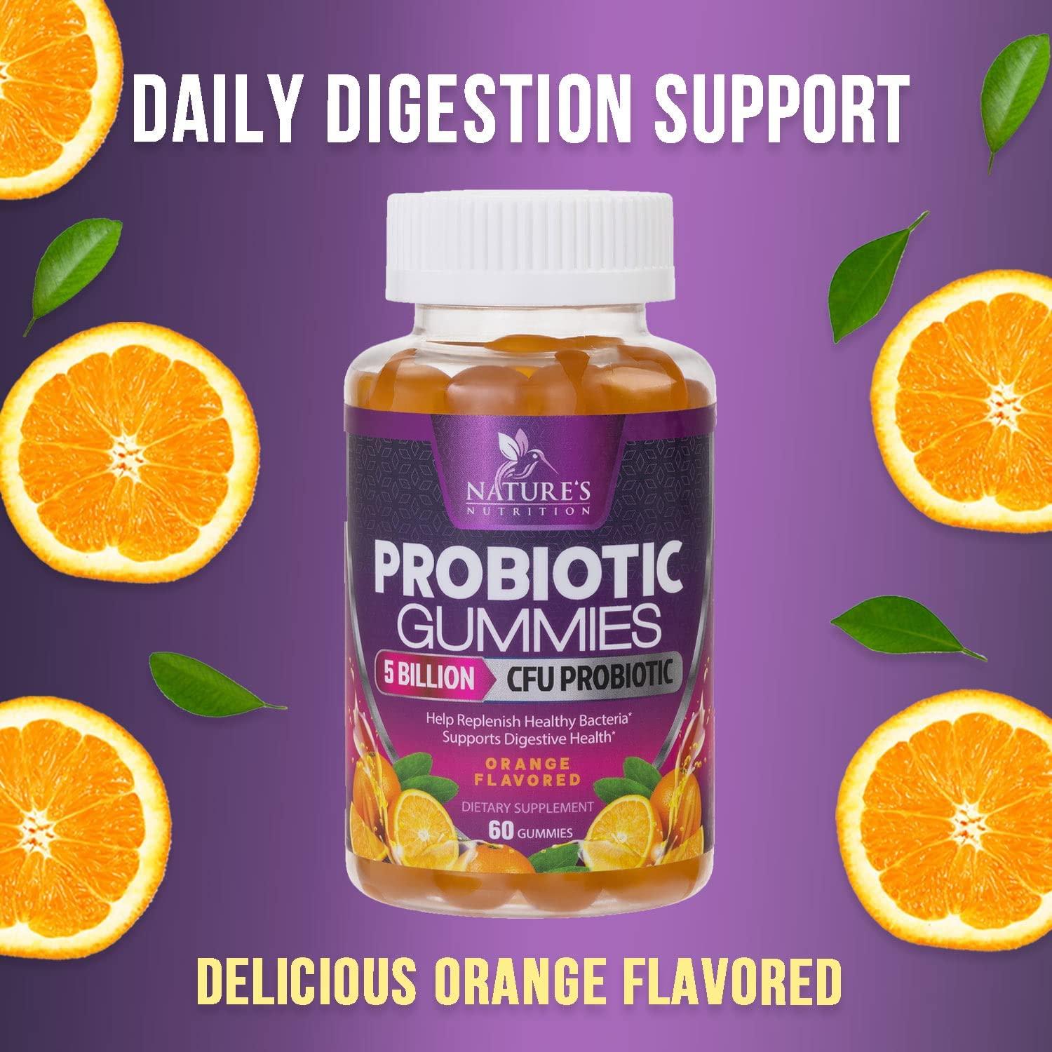 Daily Probiotic Gummies Extra Strength, 5 Billion CFU Probiotics for