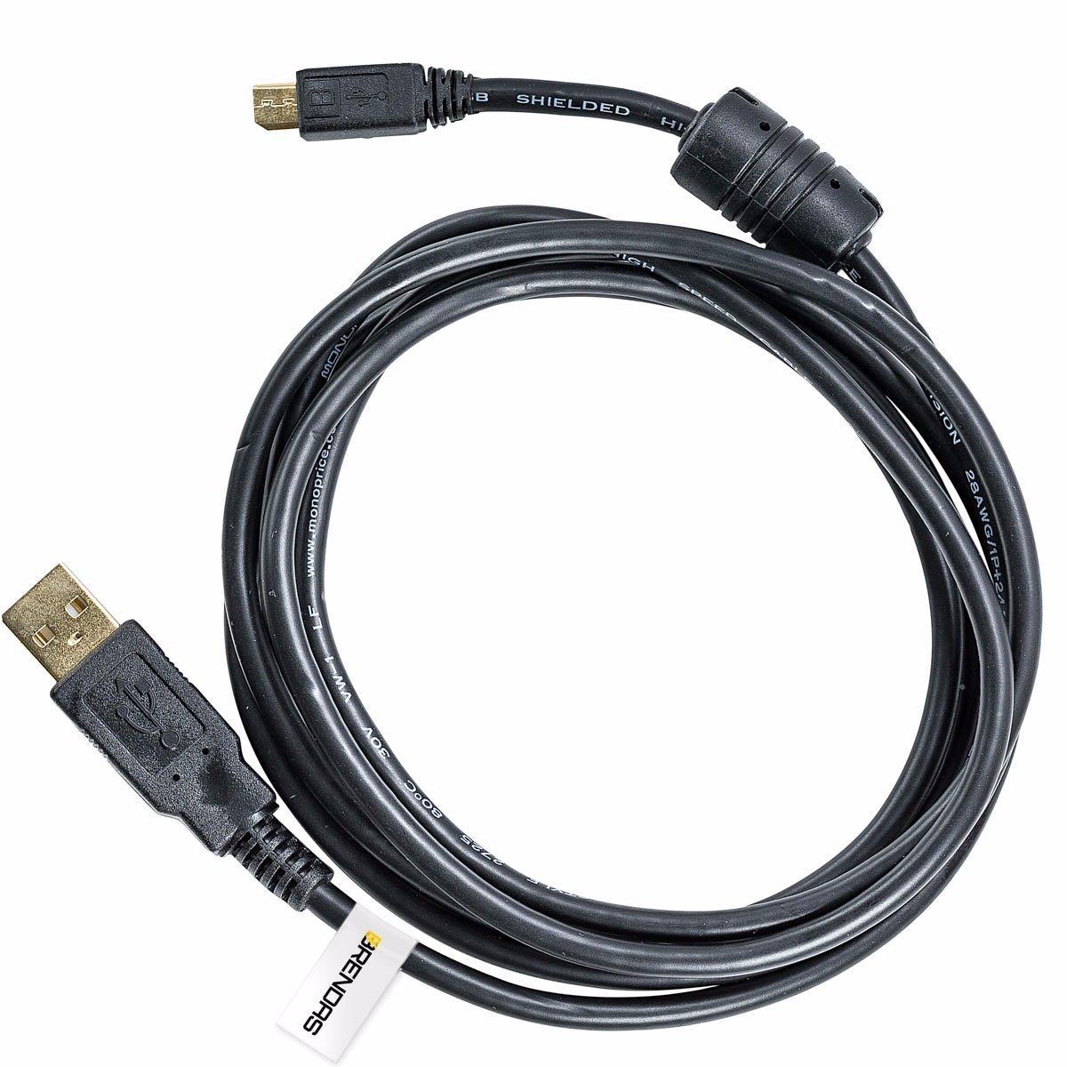 BRENDAZ USB Cable Mini-B 8 Pin Compatible with Nikon D3200 D5200 D5000  D5100 D5200 D5500