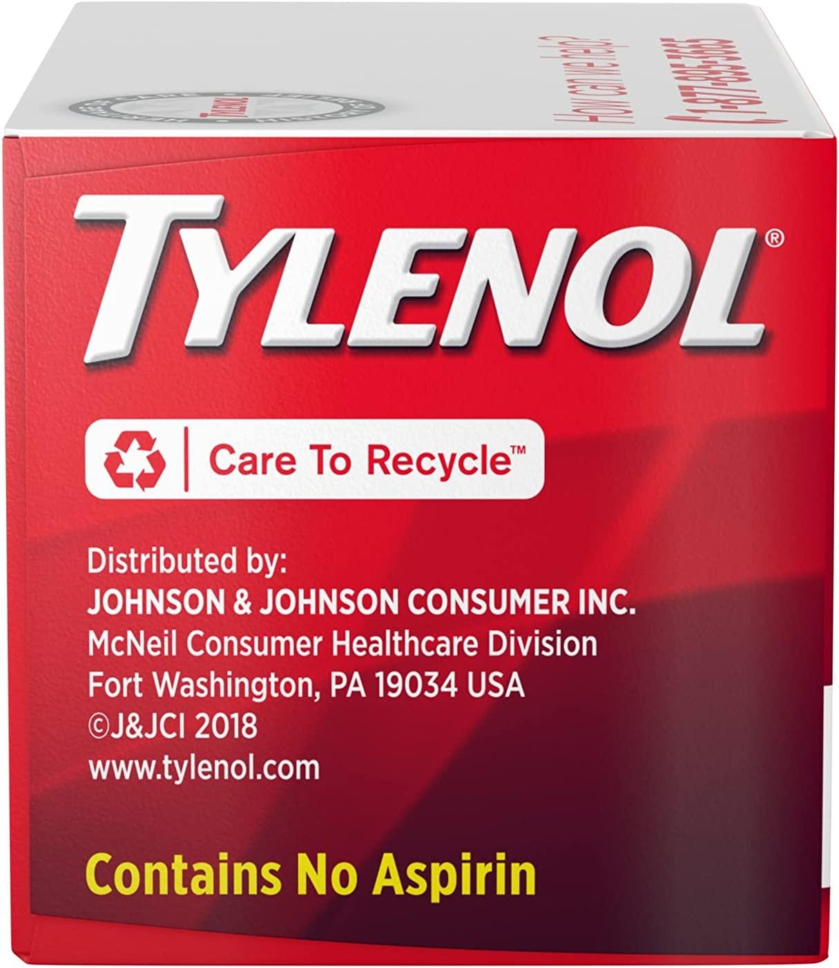 Tylenol Extra Strength Coated Tablets Acetaminophen Pain Relief