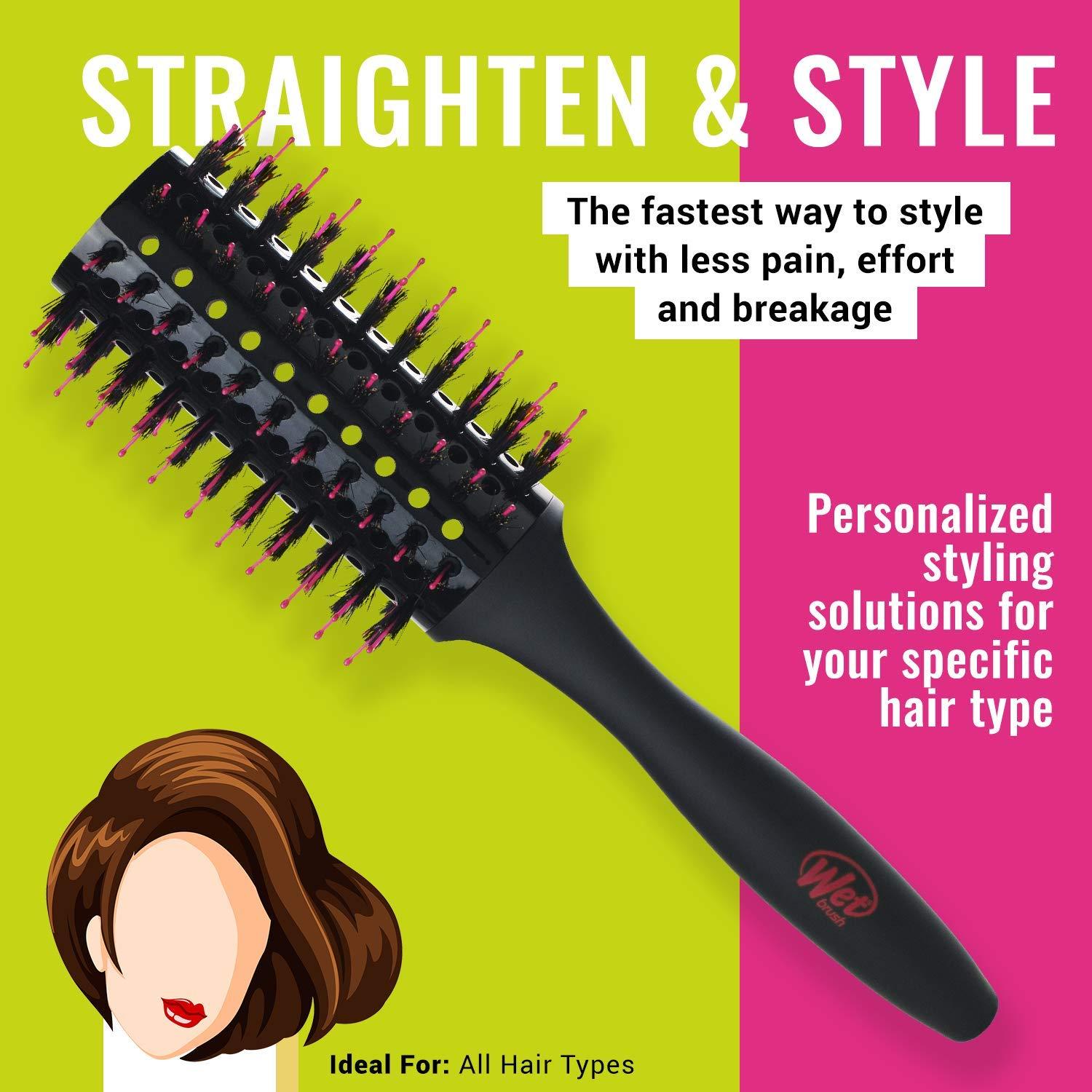 Wet Brush Straighten & Style Round Brush for All Hair Types A