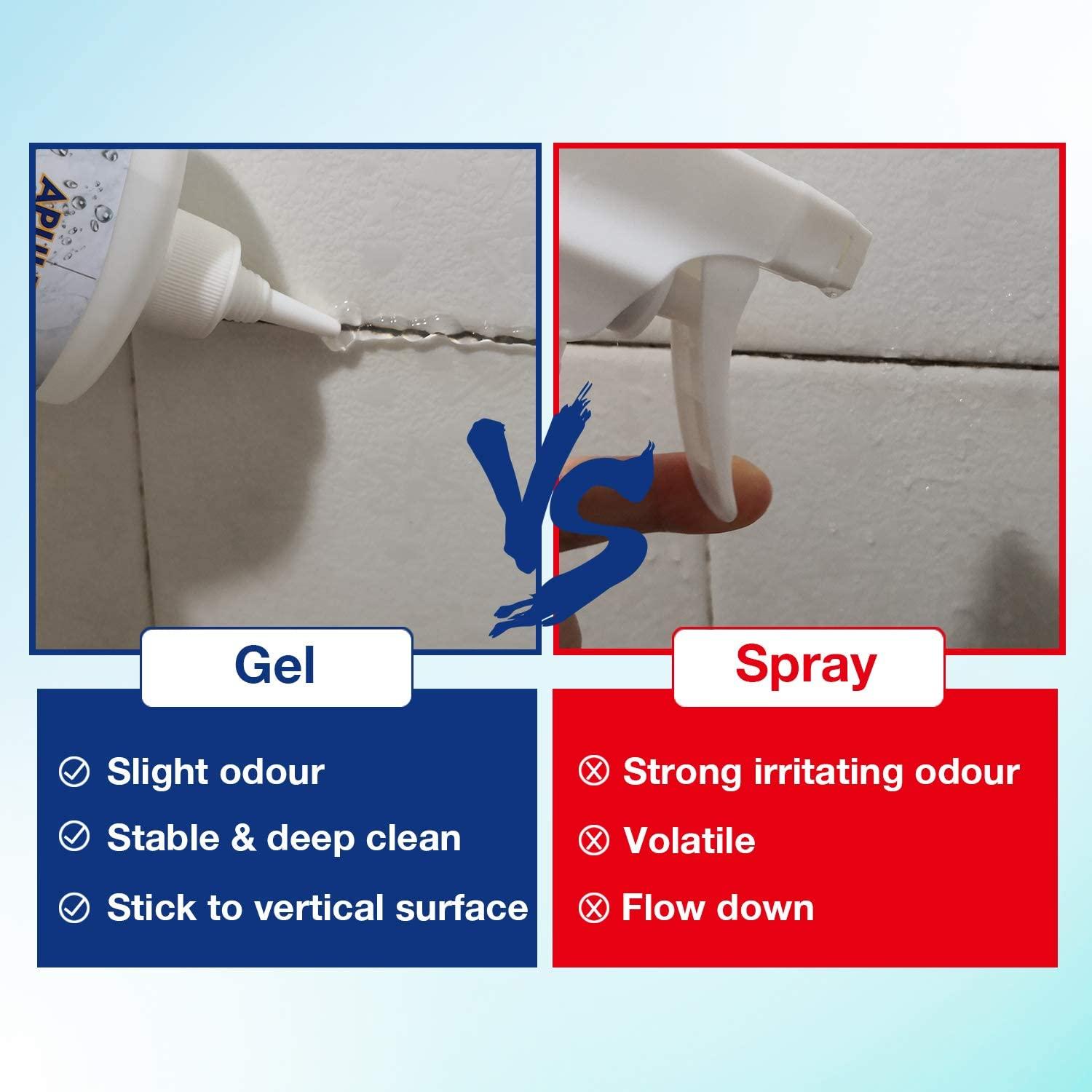APULITO Home Mold Stain Cleaning Gel Mildew Cleaner Gel for Bathroom