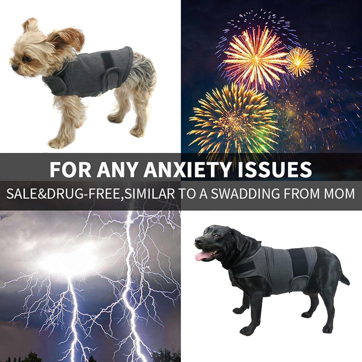 Thunder Vest For Dogs HCHYEY Dog Anxiety Relief Coat Weighted