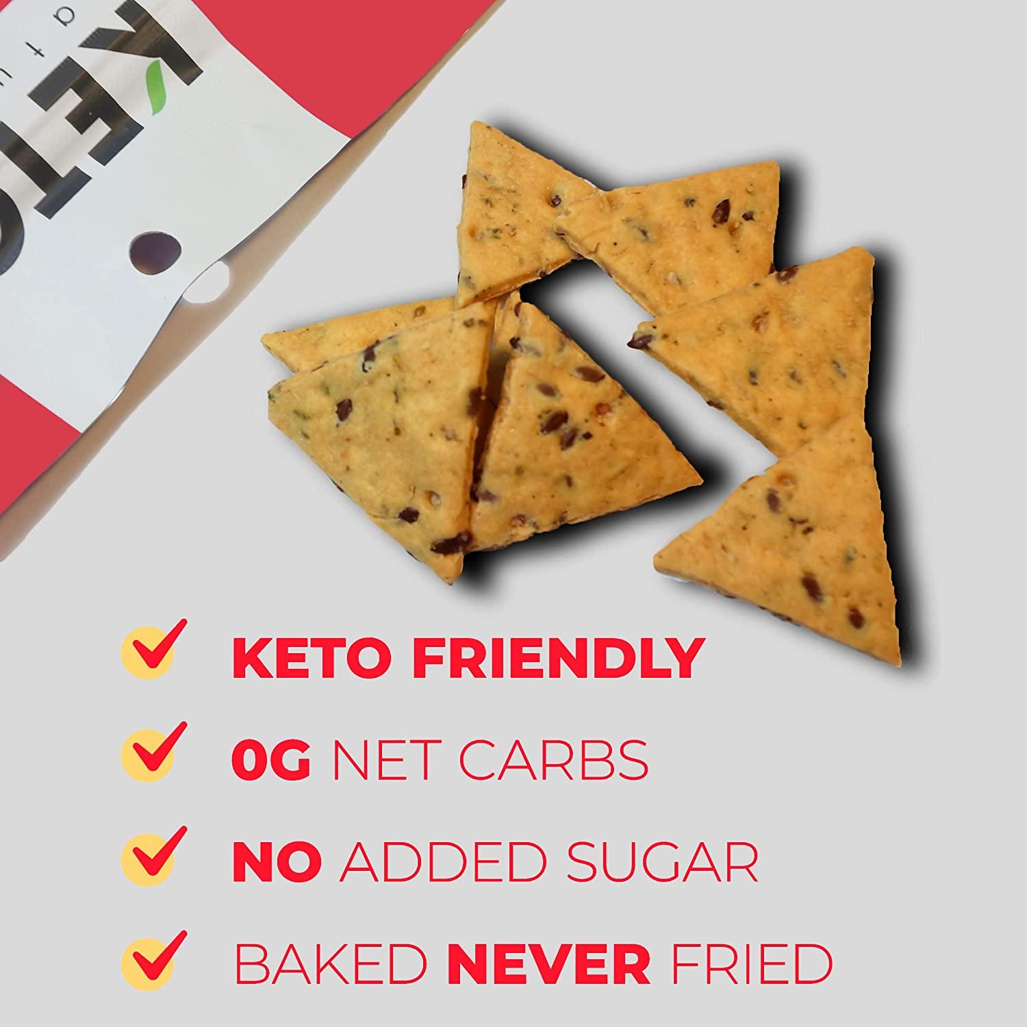 Keto Naturals Cheddar Cheese Zero Carb Crackers (3 Packs) Gluten Free