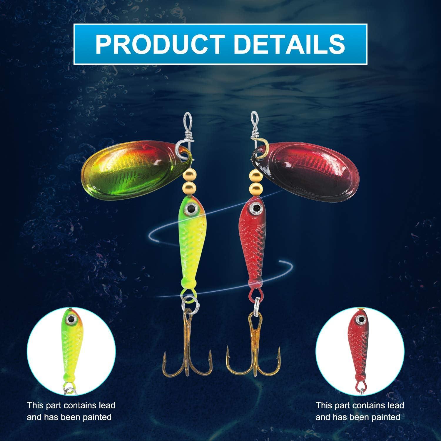 Fishing Lures,16PCS Spinner Baits Lures,Fishing Gifts for Men