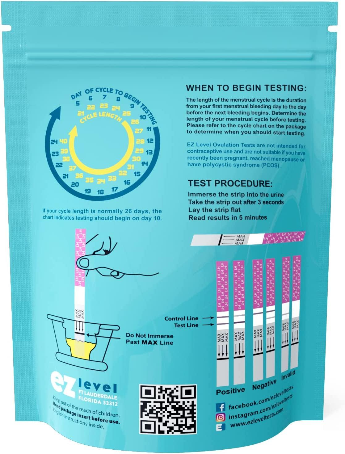 EZ Level 50 Ovulation Test Strips Predictor Kit (50 Count)