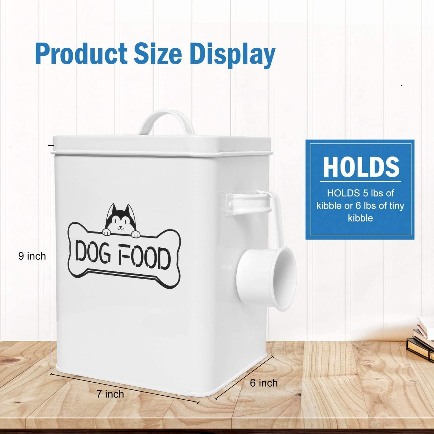 Vumdua Pet Treat and Food Storage Container with Serving Scoop