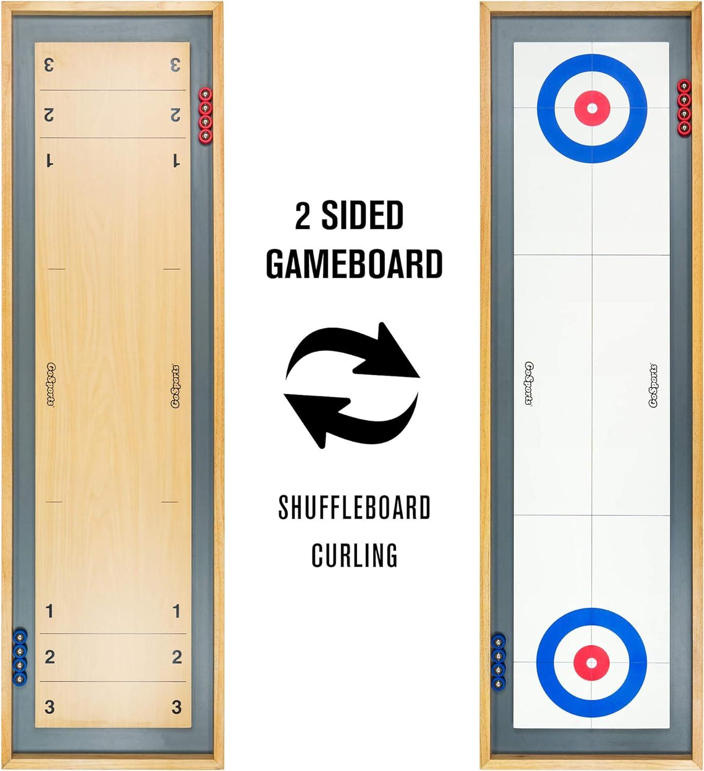 GoSports Shuffleboard and Curling 2 in 1 Board Games