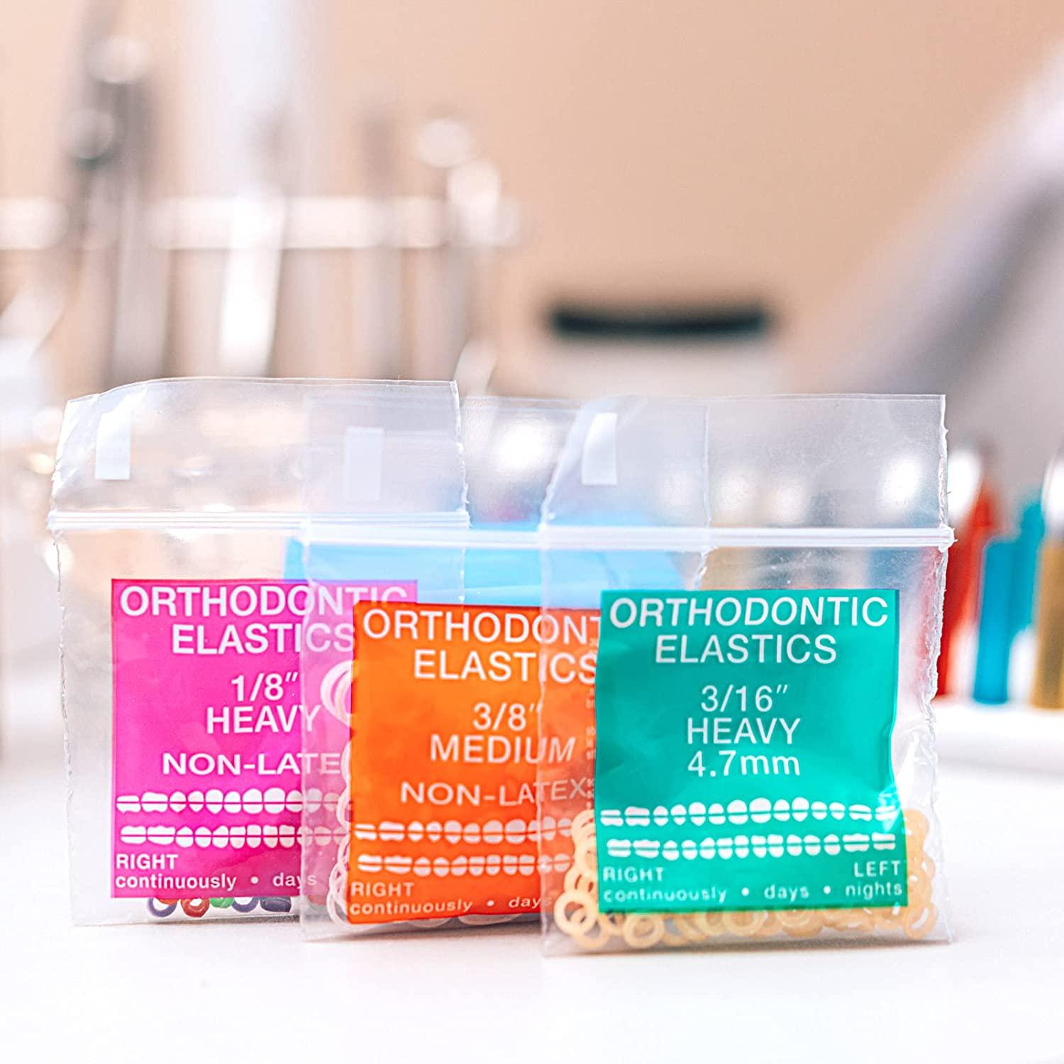 JMU Orthodontic Elastics 3/16 Inch Medium 4.5oz 500 pack Intraoral