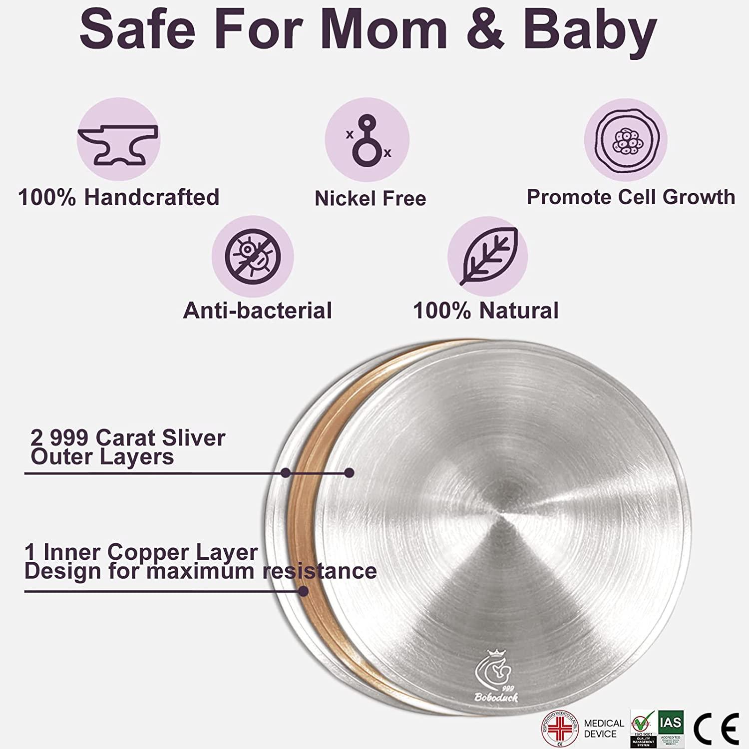 Nipple Shields for Nursing Newborn - Trilaminate 999 Silver Nursing Cups  Soothe and Protect Your Nursing Nipple, Newborn Essentials Must Haves Nipple  Pads, Nipple Covers Protector for Breastfeeding Trilaminate 999 Silver X…