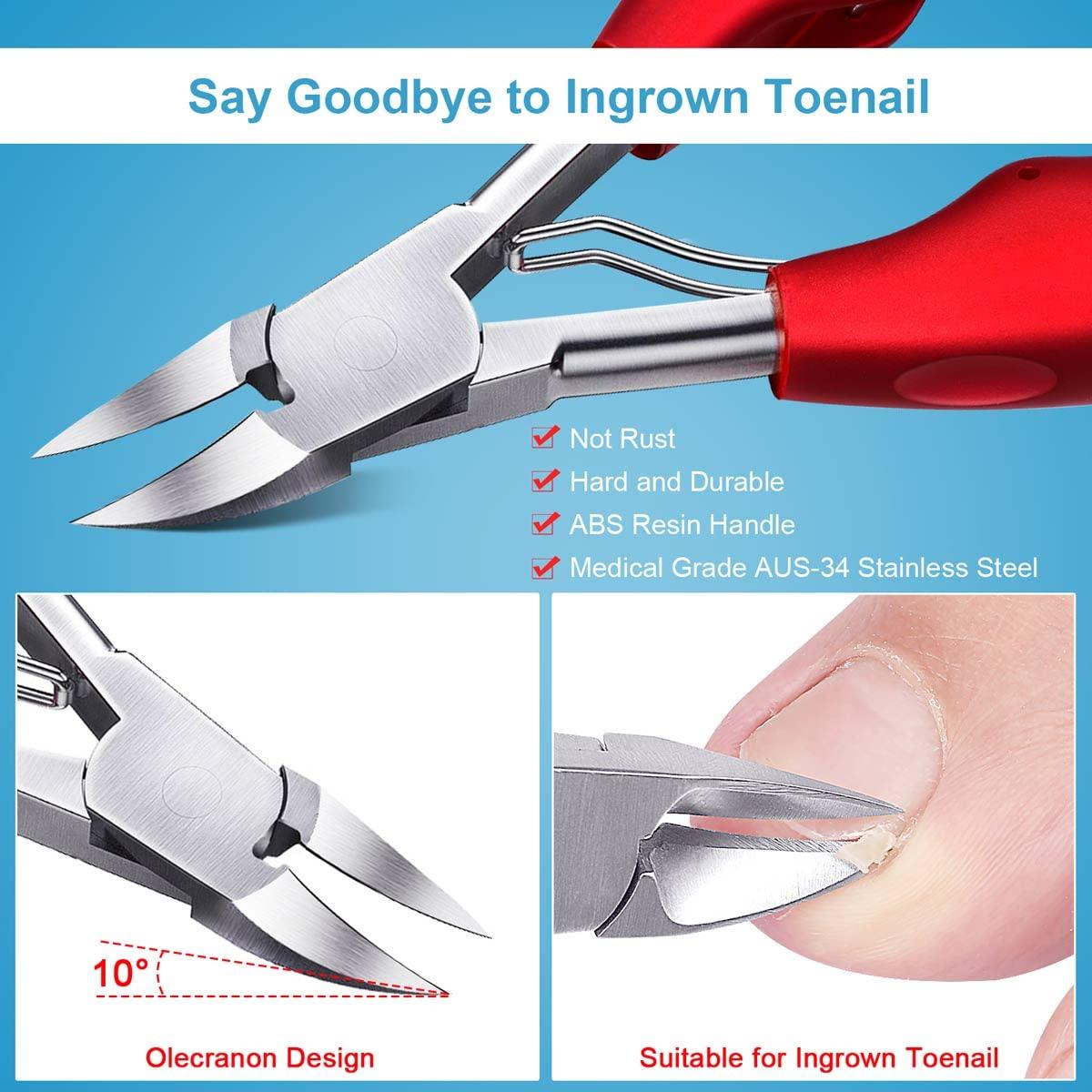 Orelex Toenail Clippers, Toe Nail Clippers for Thick Nails & Ingrown