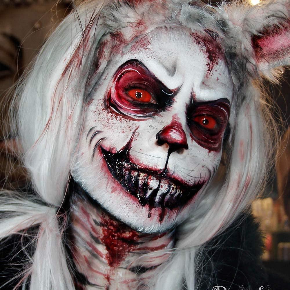 Mehron Makeup - horrific zombie, but eye makeup still on point