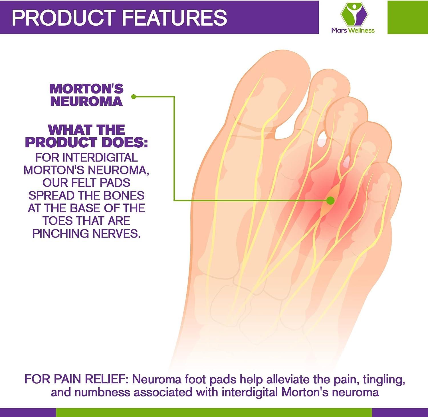 Premium Metatarsal Felt Foot Neuroma Pads 4 Pairs Comfortable