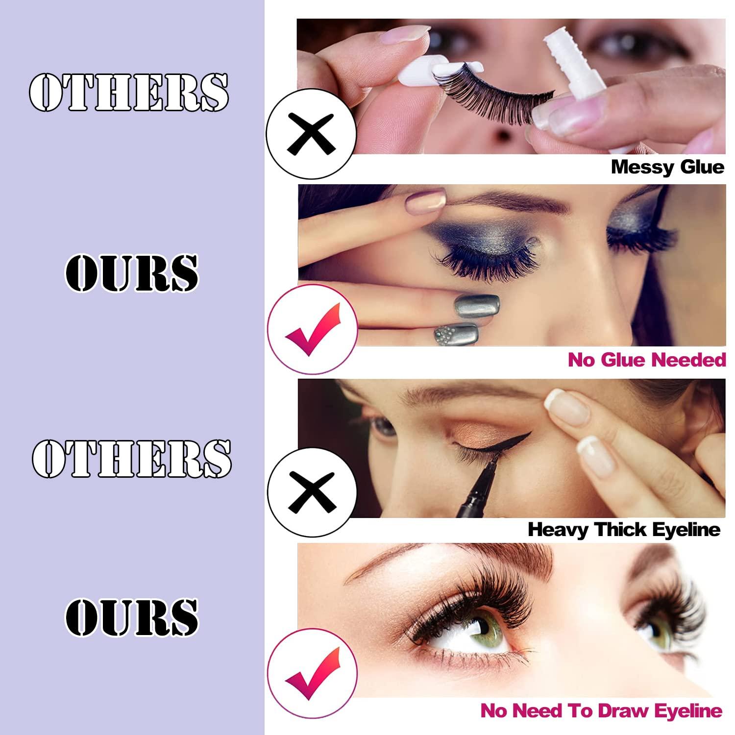5 Pairs Self Adhesive Eyelashes, False Eyelashes No Glue No Eyeliner