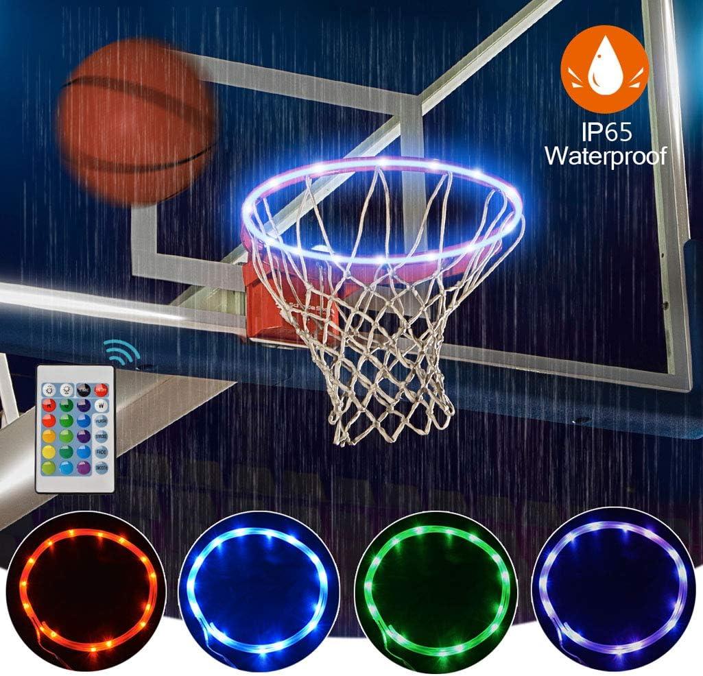 Wenosda LED Basketball Hoop Lights Remote Control Basketball Rim