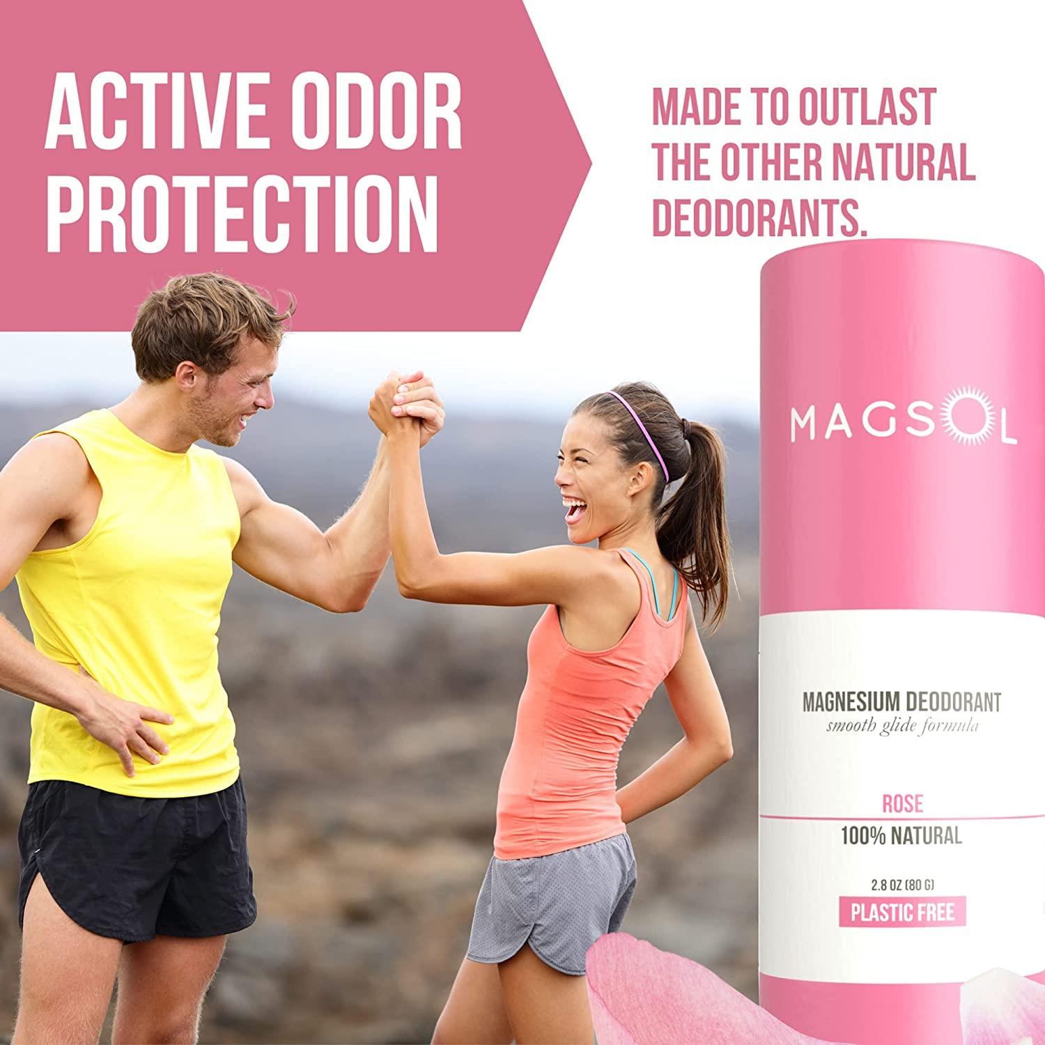 Magsol Magnesium Deodorant Rose 3.2 oz (95 g)