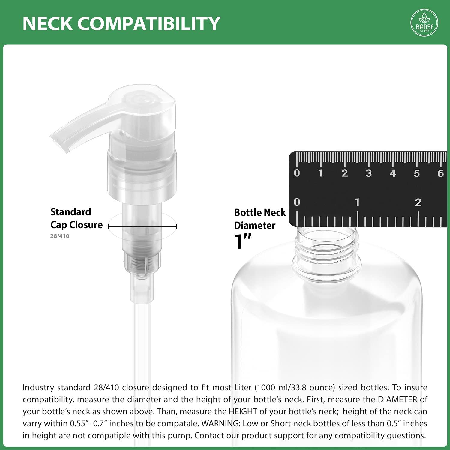 Bar5F Shampoo/Conditioner Dispenser Pump for 1 Liter (33.8 Ounce