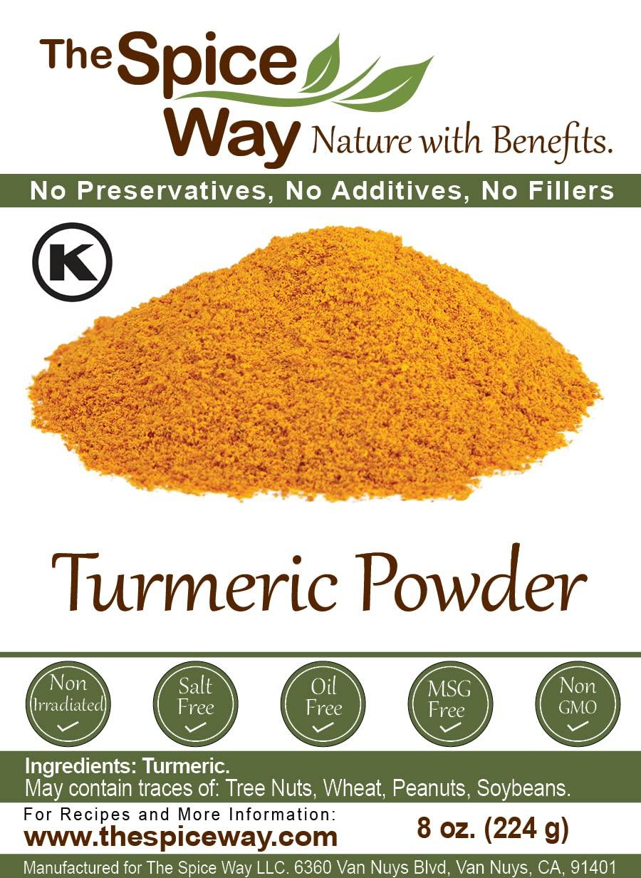 The Spice Way Turmeric Powder - 8 oz Ground Curcuma Root for Cooking ...