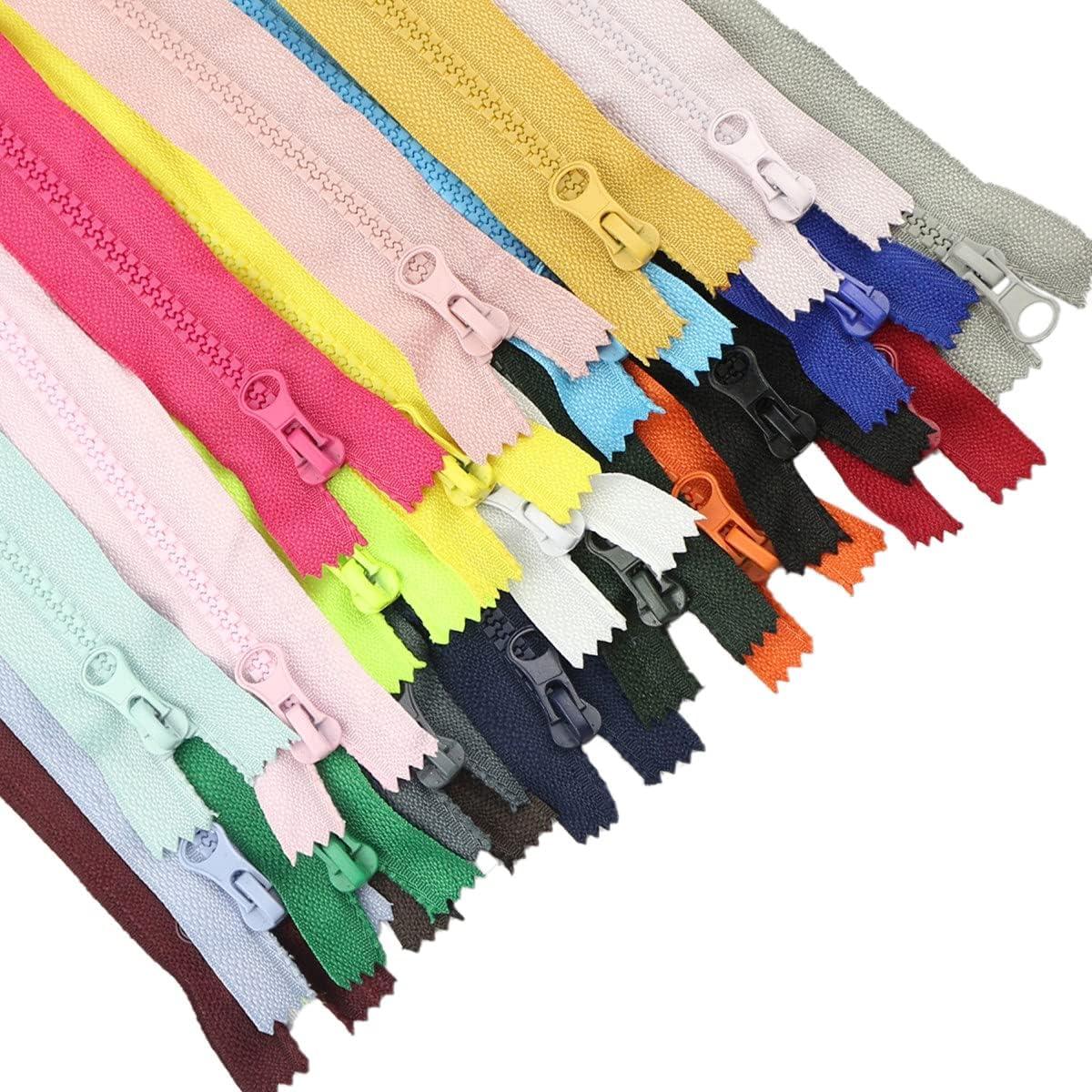 Zippers Colorful Resin Zippers Set 5 Plastic Zippers Pull