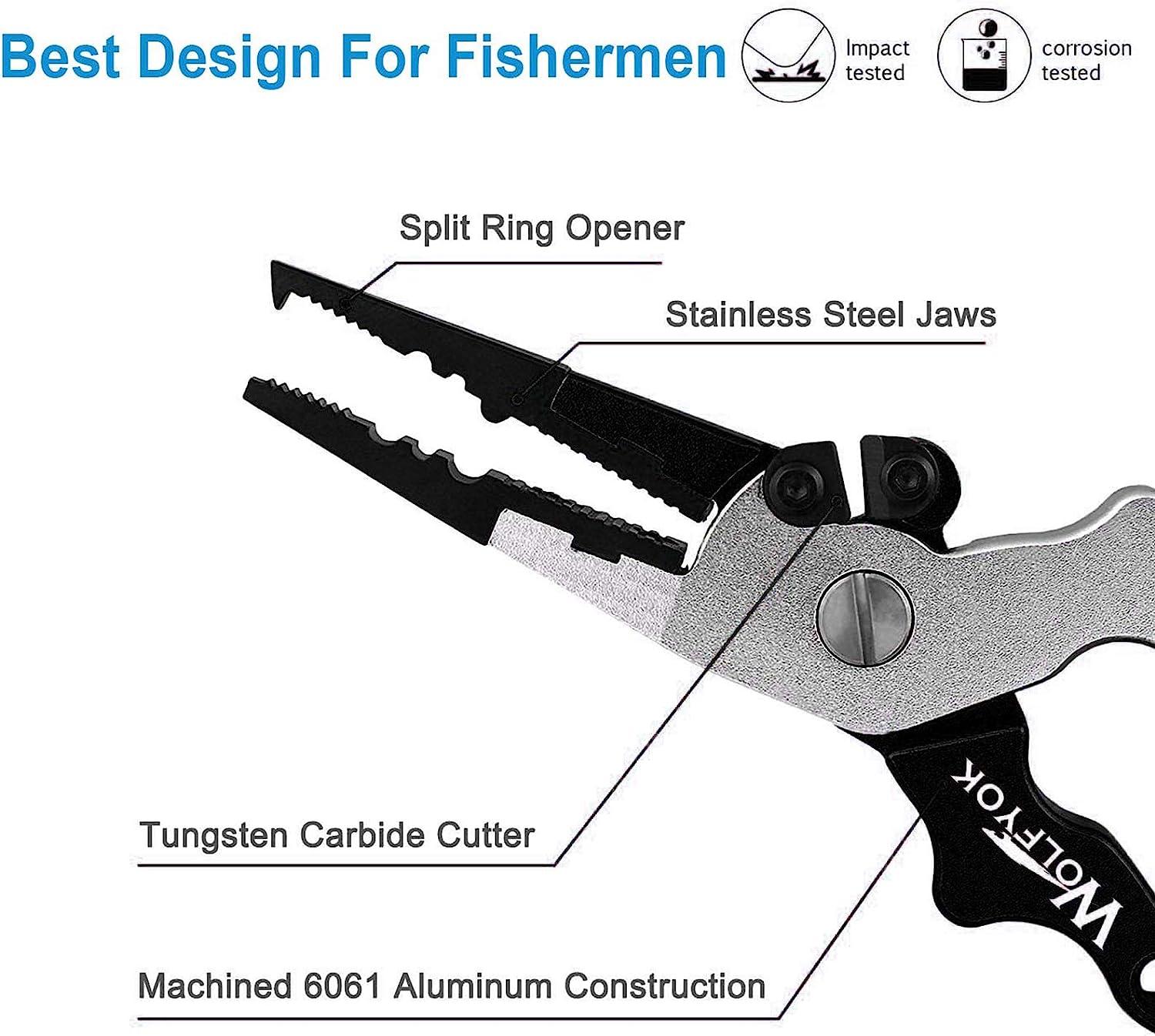Bronze Times Aluminum Fishing Pliers Saltwater, Split Ring Pliers