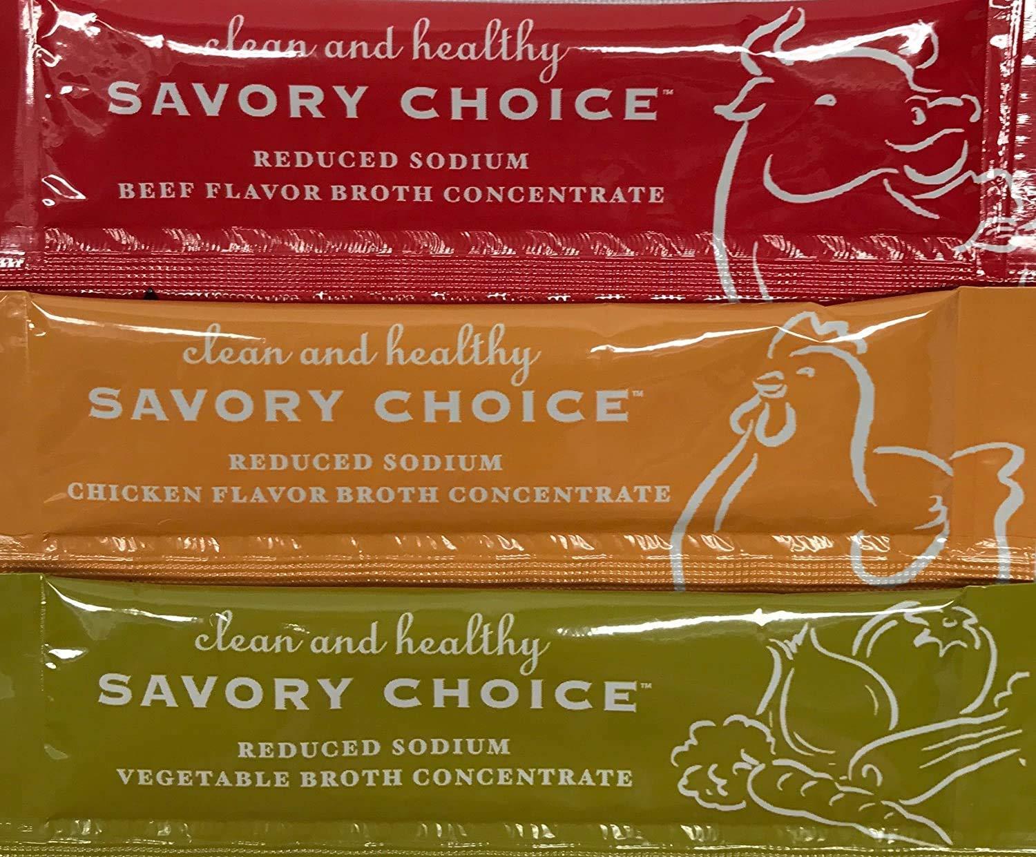 Savory Choice Variety Pack Chicken Broth Concentrate 5.1 oz, Beef